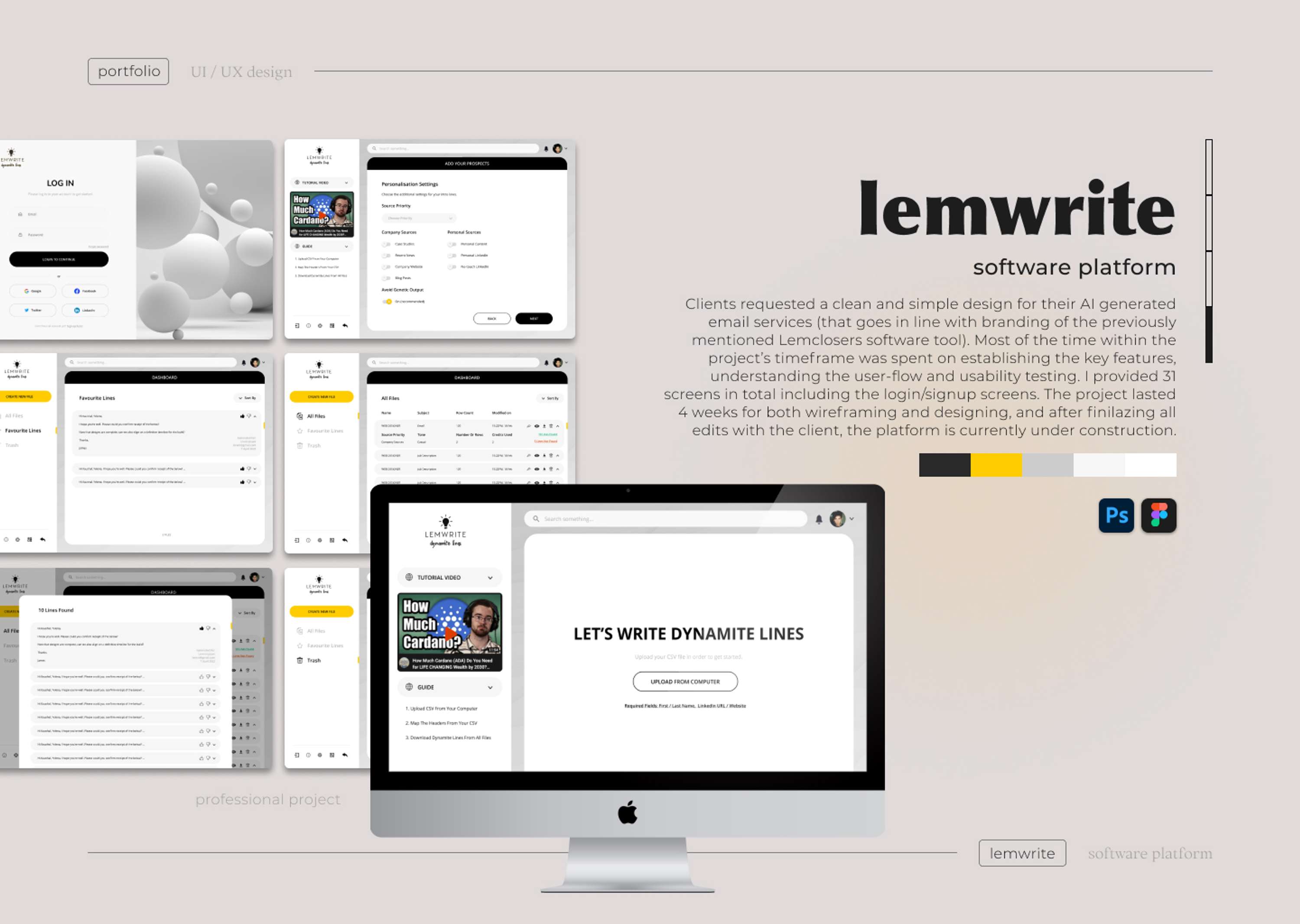 Portfolio - UI / UX Design, Software Tools by Yelena Pan