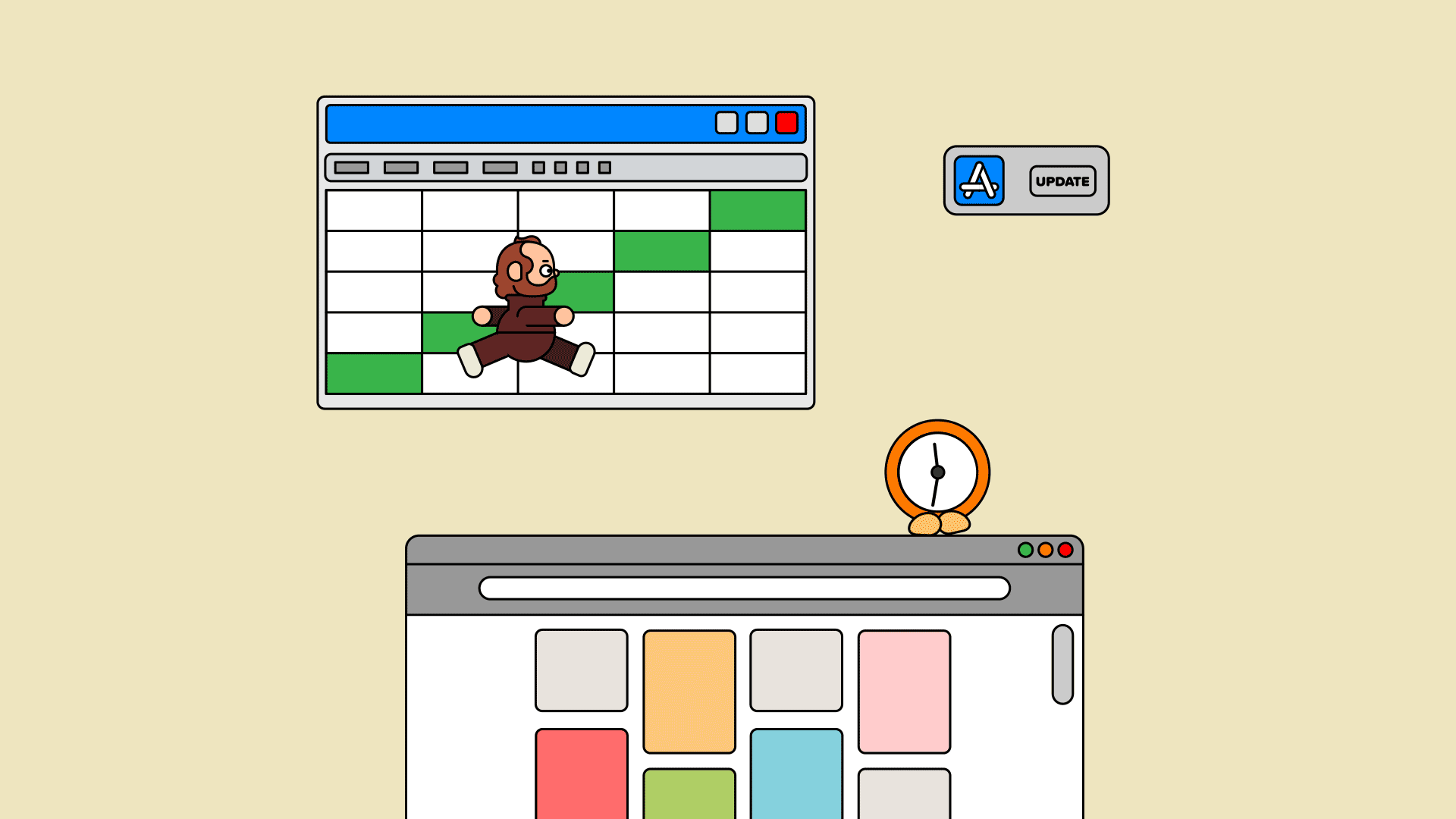 Emile at Work by Emile The Illustrator