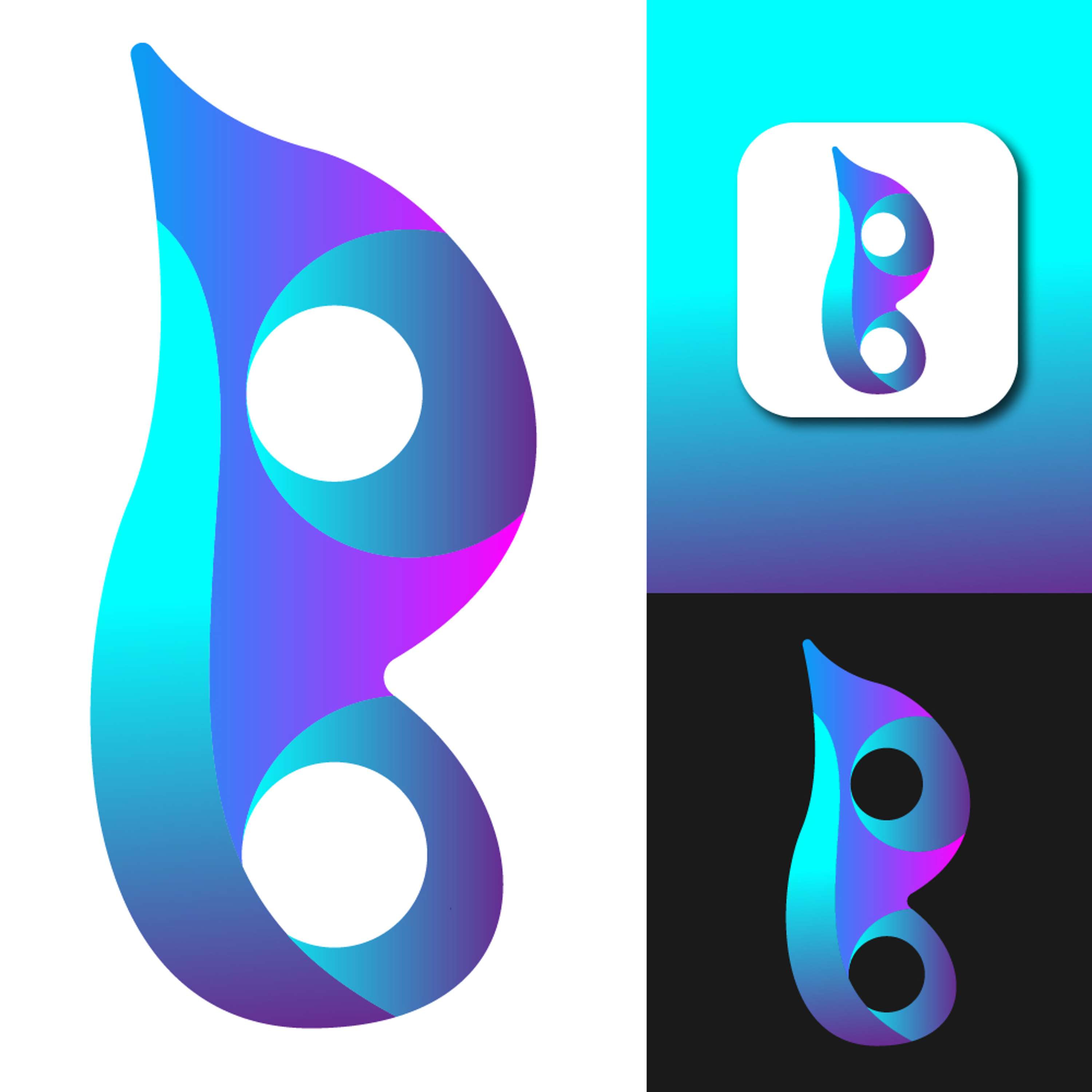 Design "B" abstract logo by Md Shohiduzzaman