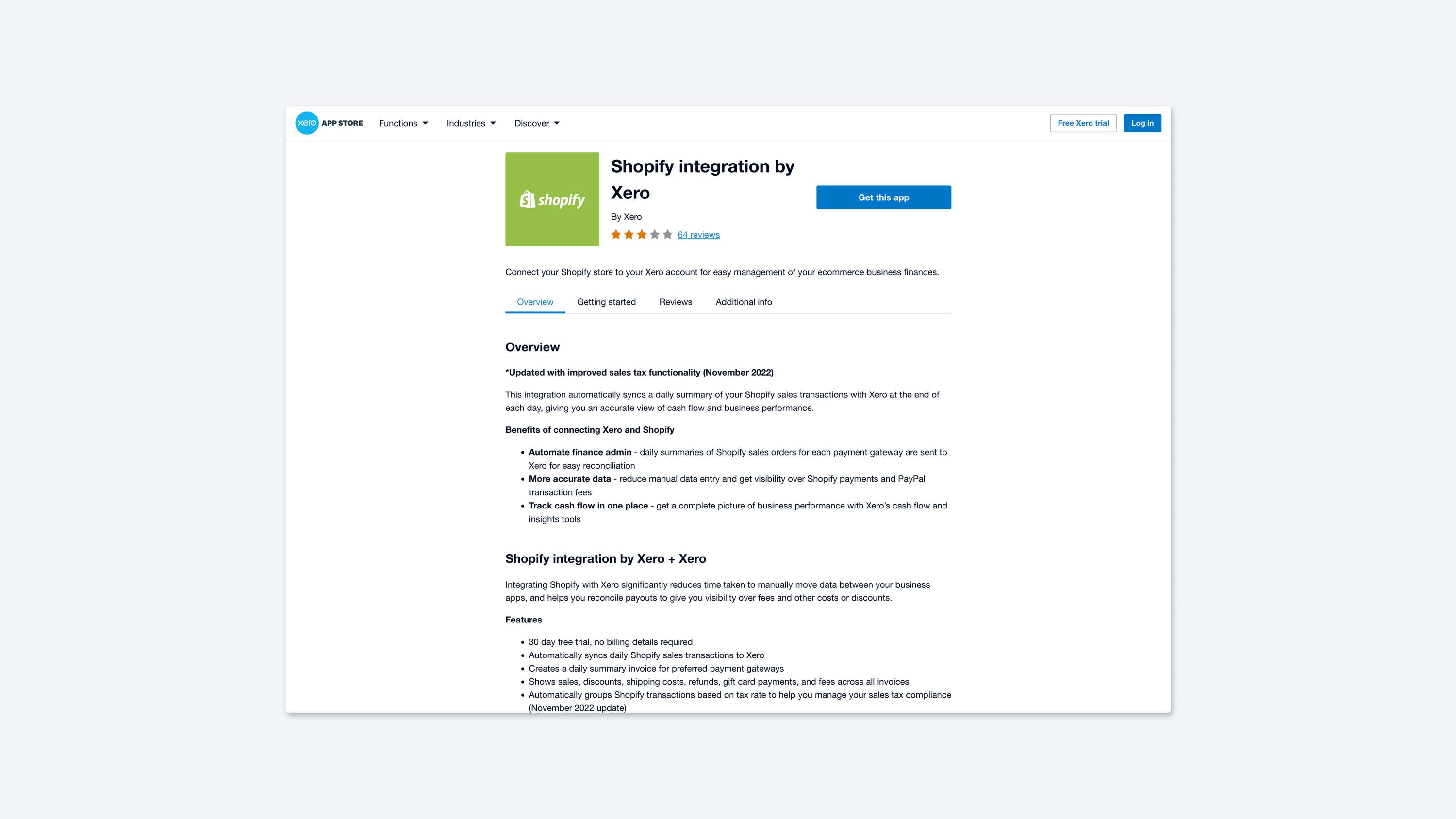 Shopify Integration by Xero by Matt Law