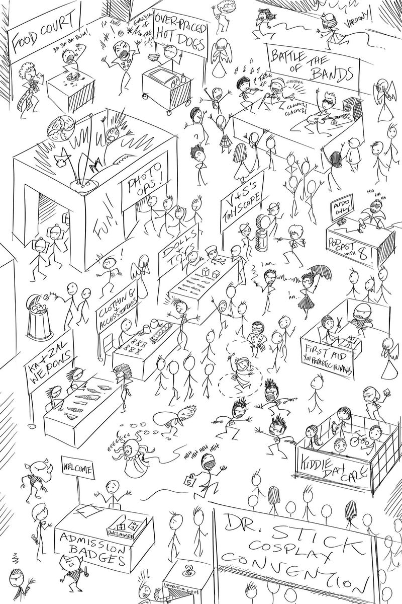 Dr. Stick's Cosplay Convention by Rick Lundeen