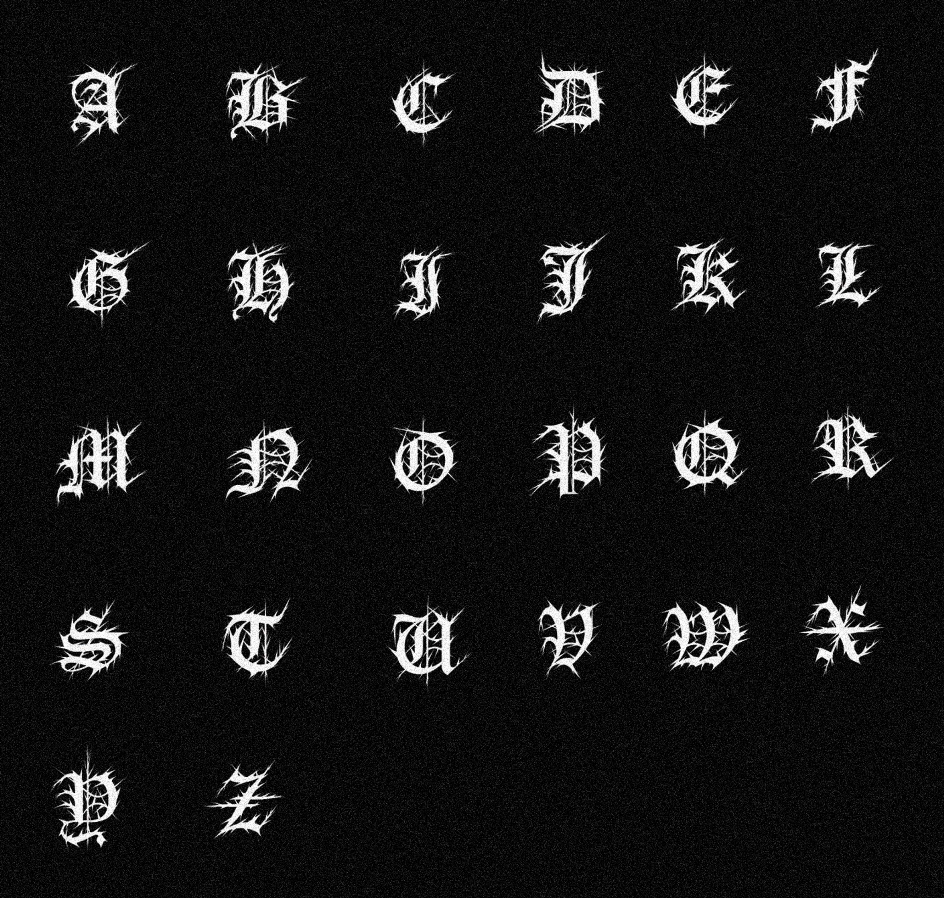 Black Thorn Fonts Design Project by Chun-Yin Chan