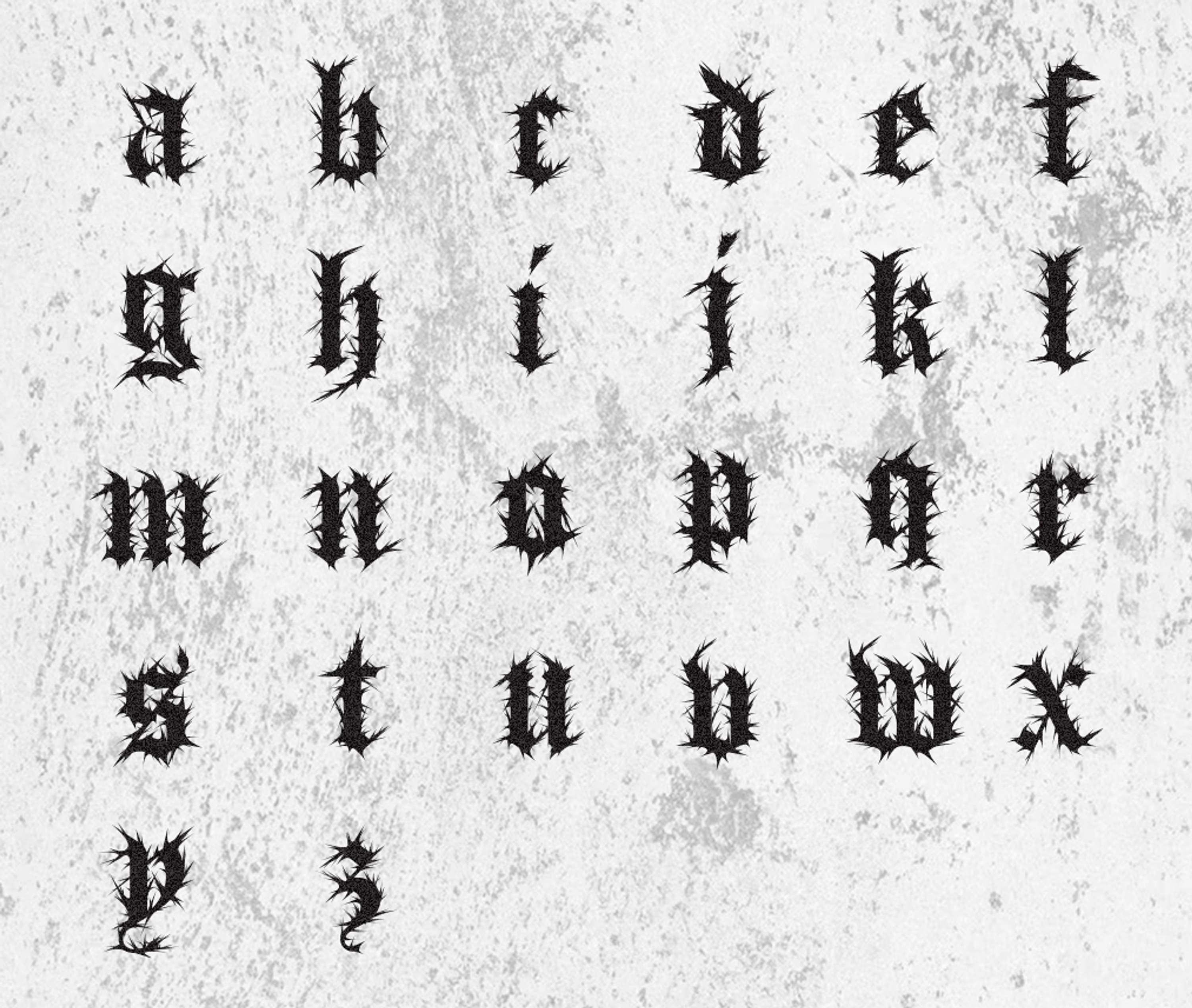 White Thorn Fonts Design Project by Chun-Yin Chan