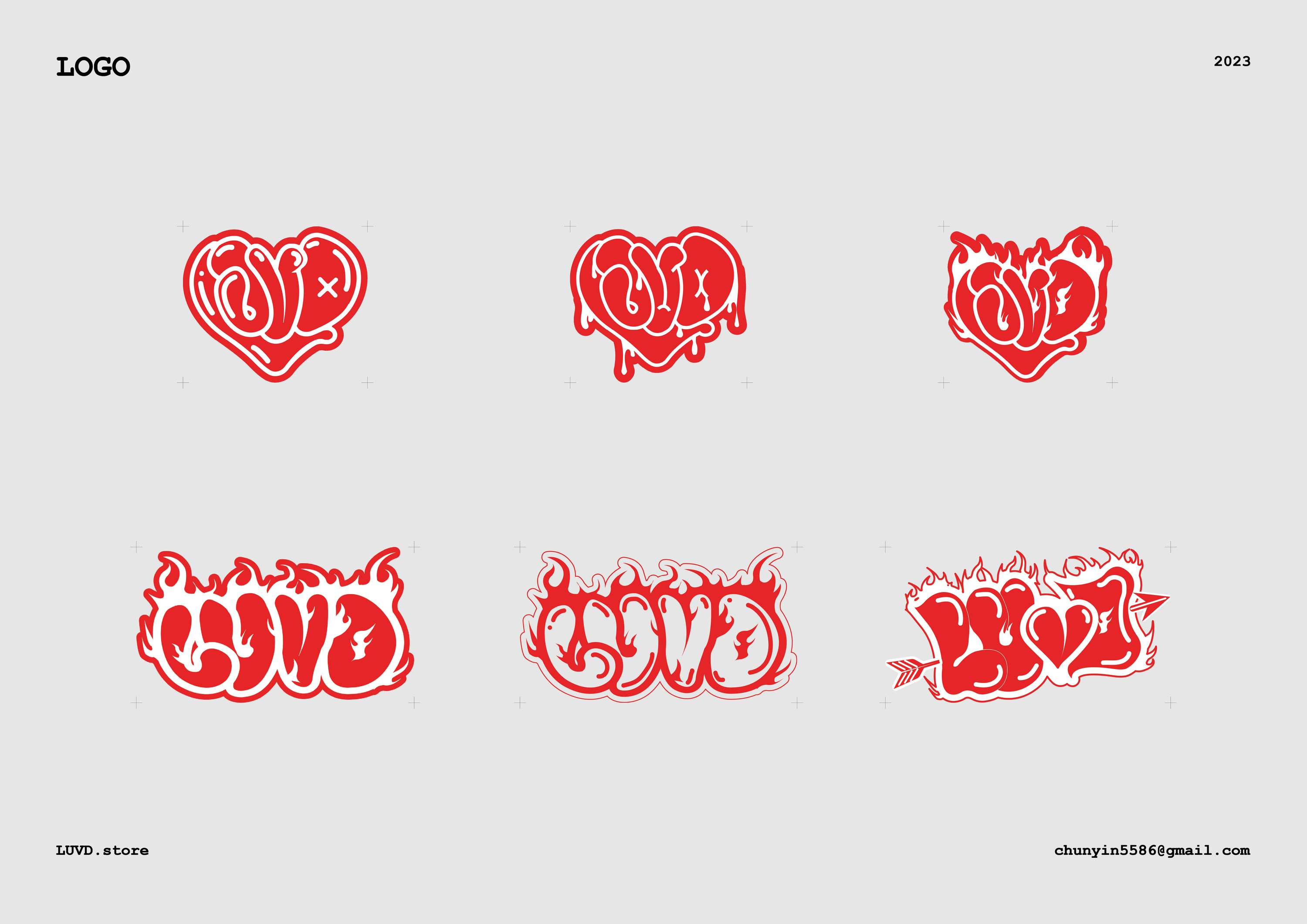 LUVD store logo branding design and the 3D Rendering by Chun-Yin Chan