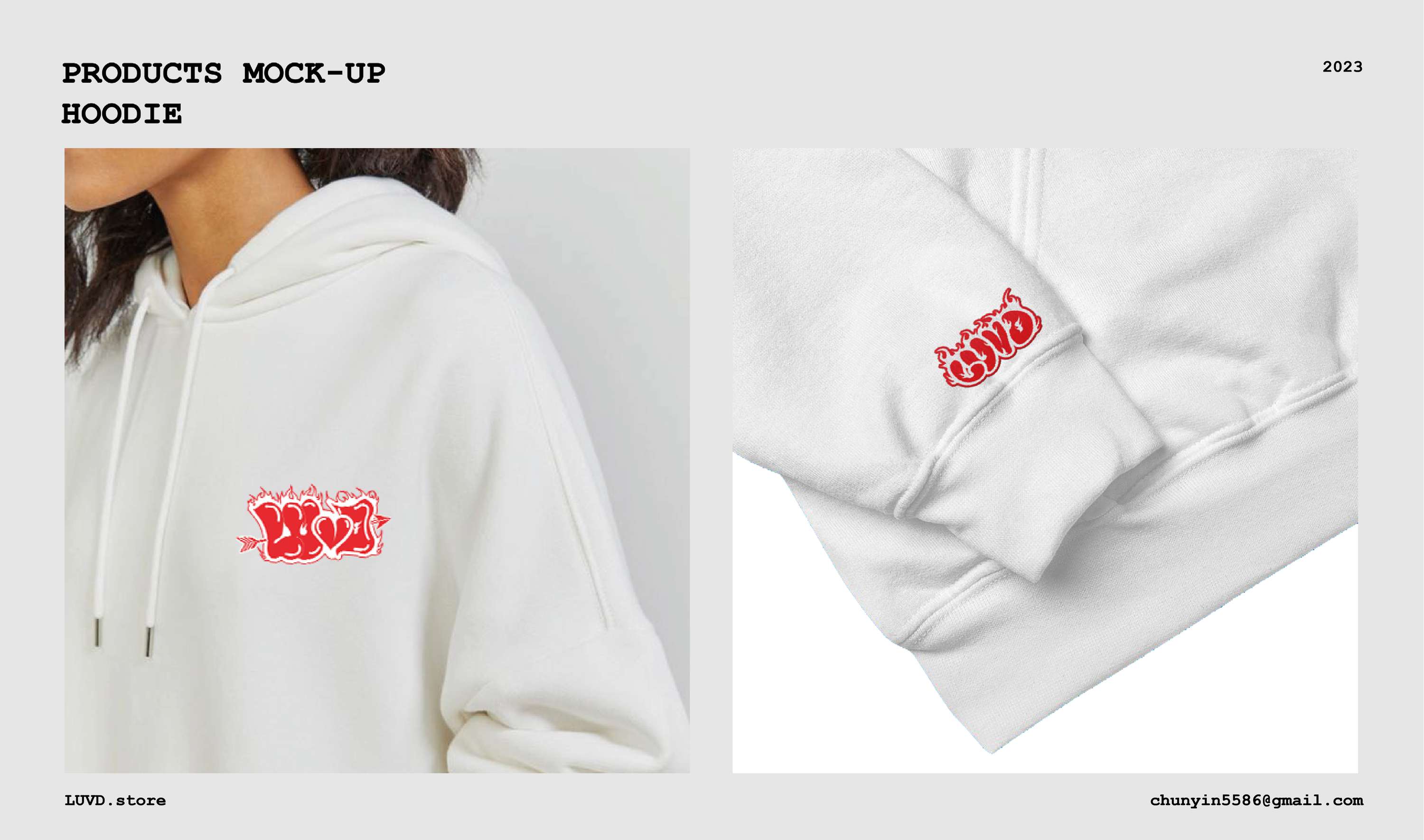 LUVD store logo branding design and the 3D Rendering by Chun-Yin Chan
