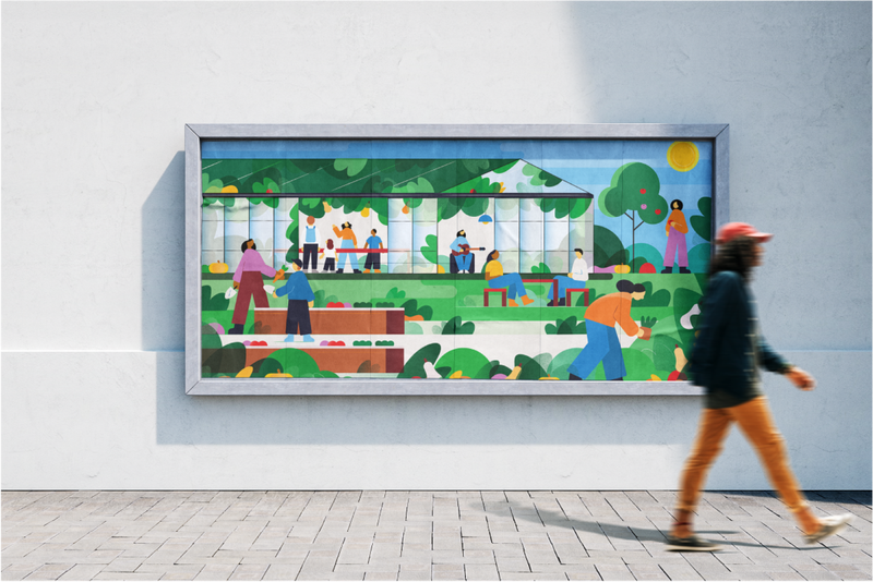 Glimpse Illustrated Billboards by Tor Ewen