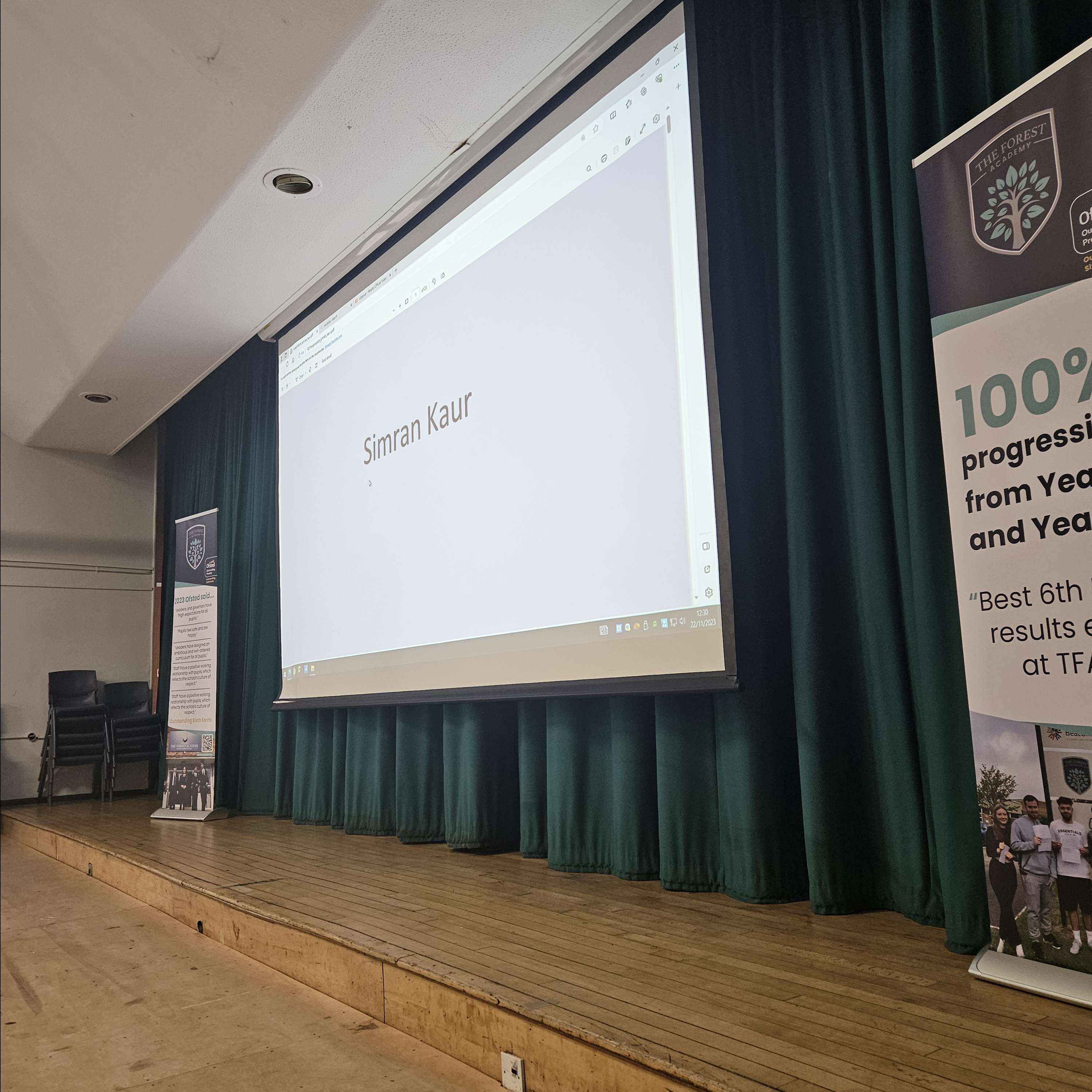 Talking to year 12 and 13 at The Forest Academy  - going through sixth form, university and then work as a creative by Simran Kaur
