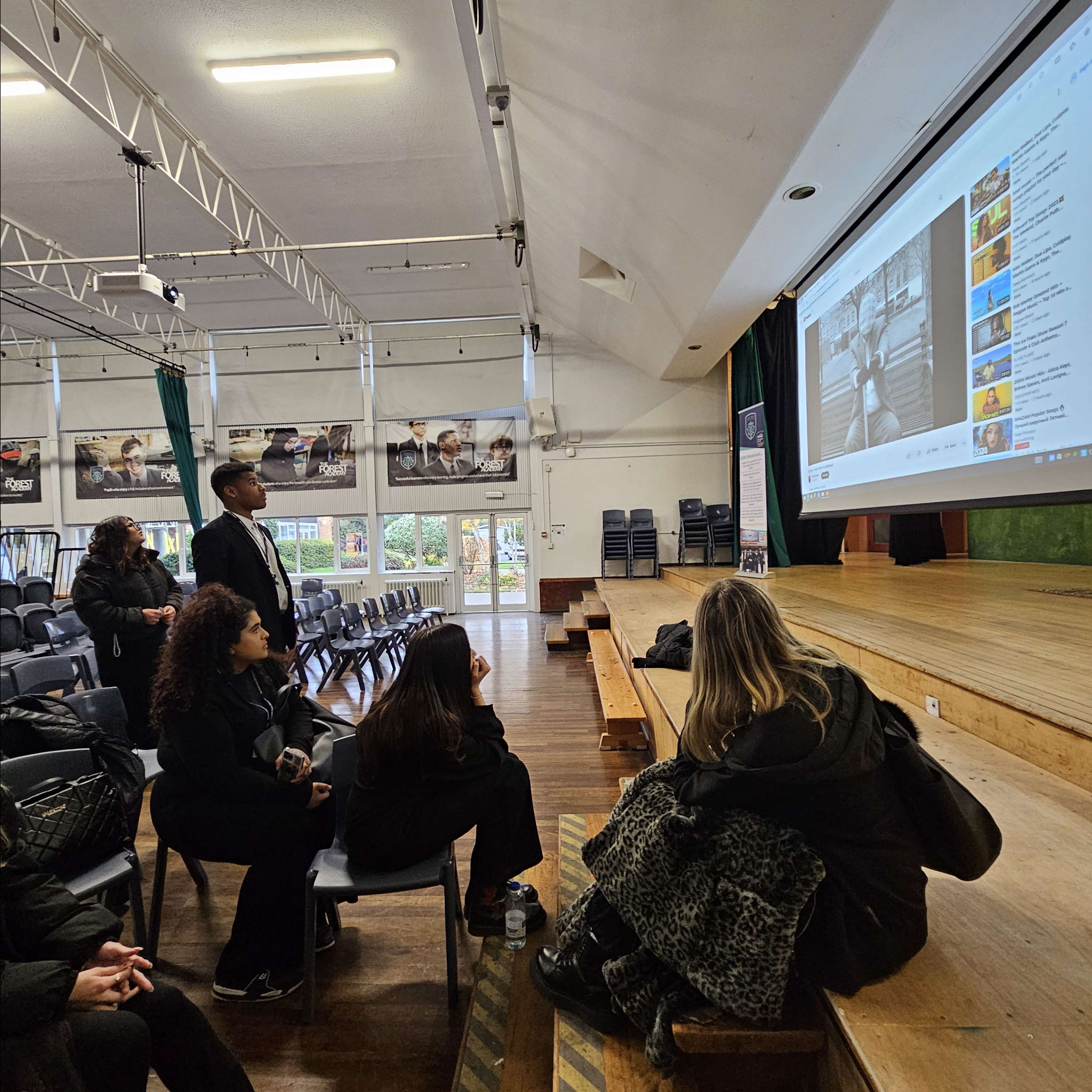 Talking to year 12 and 13 at The Forest Academy  - going through sixth form, university and then work as a creative by Simran Kaur