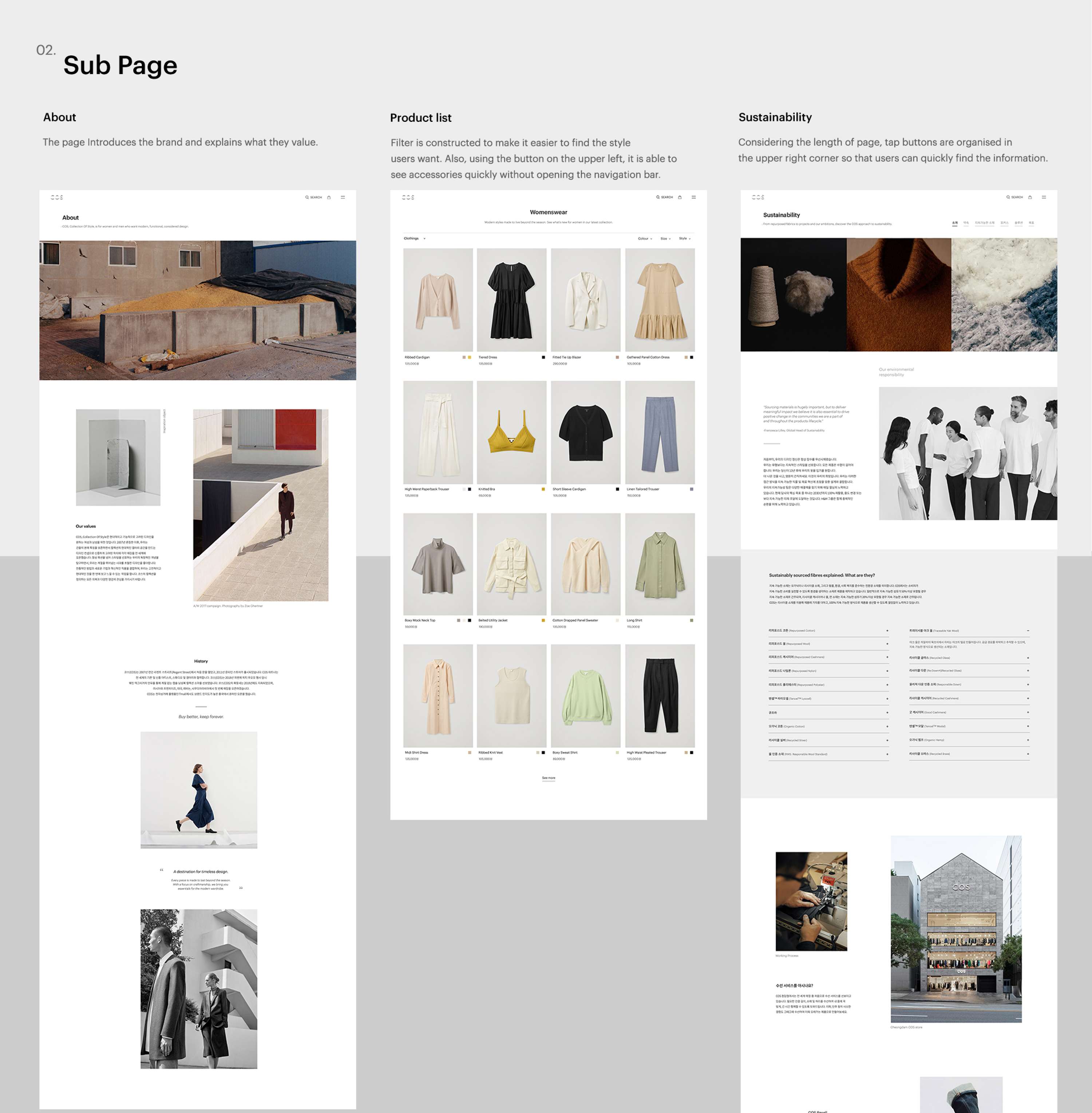 COS UIUX Re Design by MINJUNG CHOI