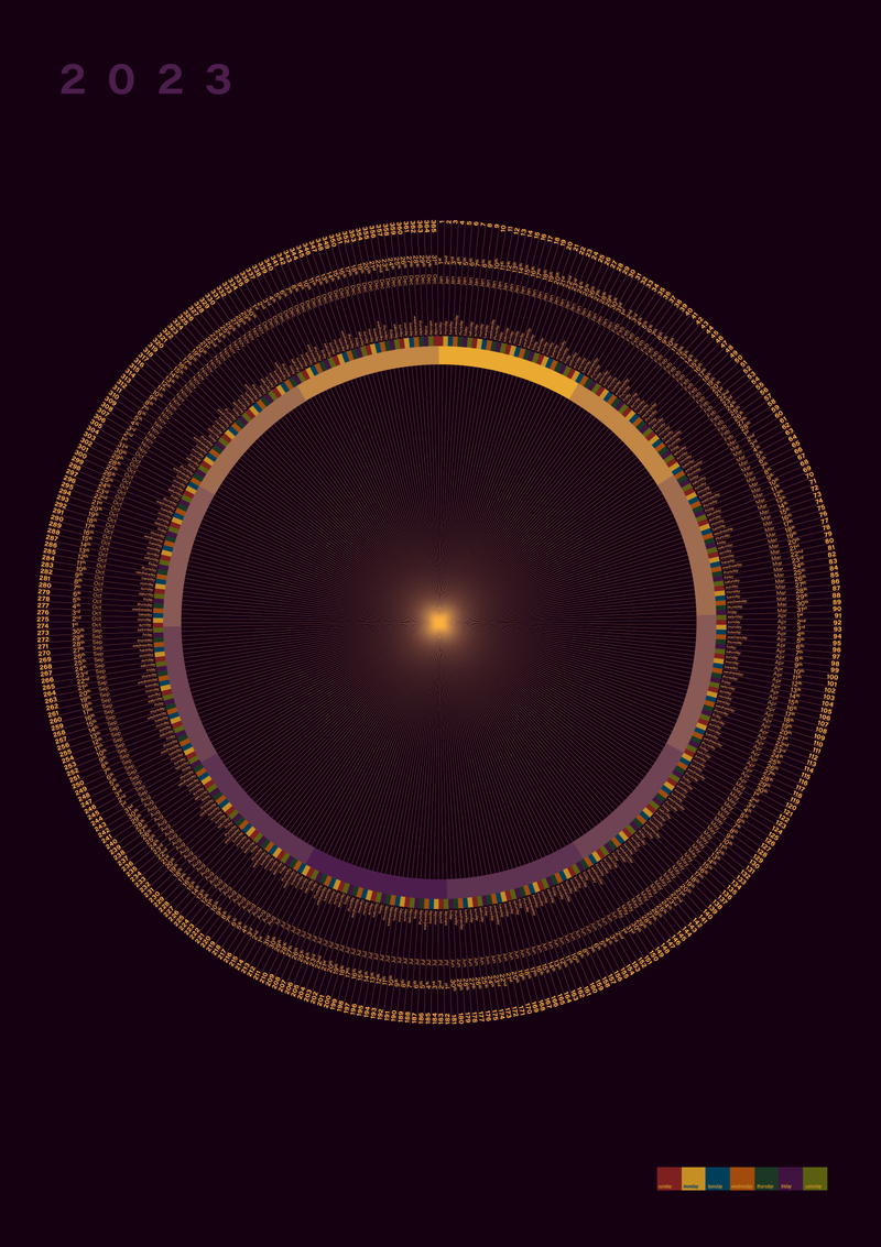 Solar Calendar 2023 by Kal Riches