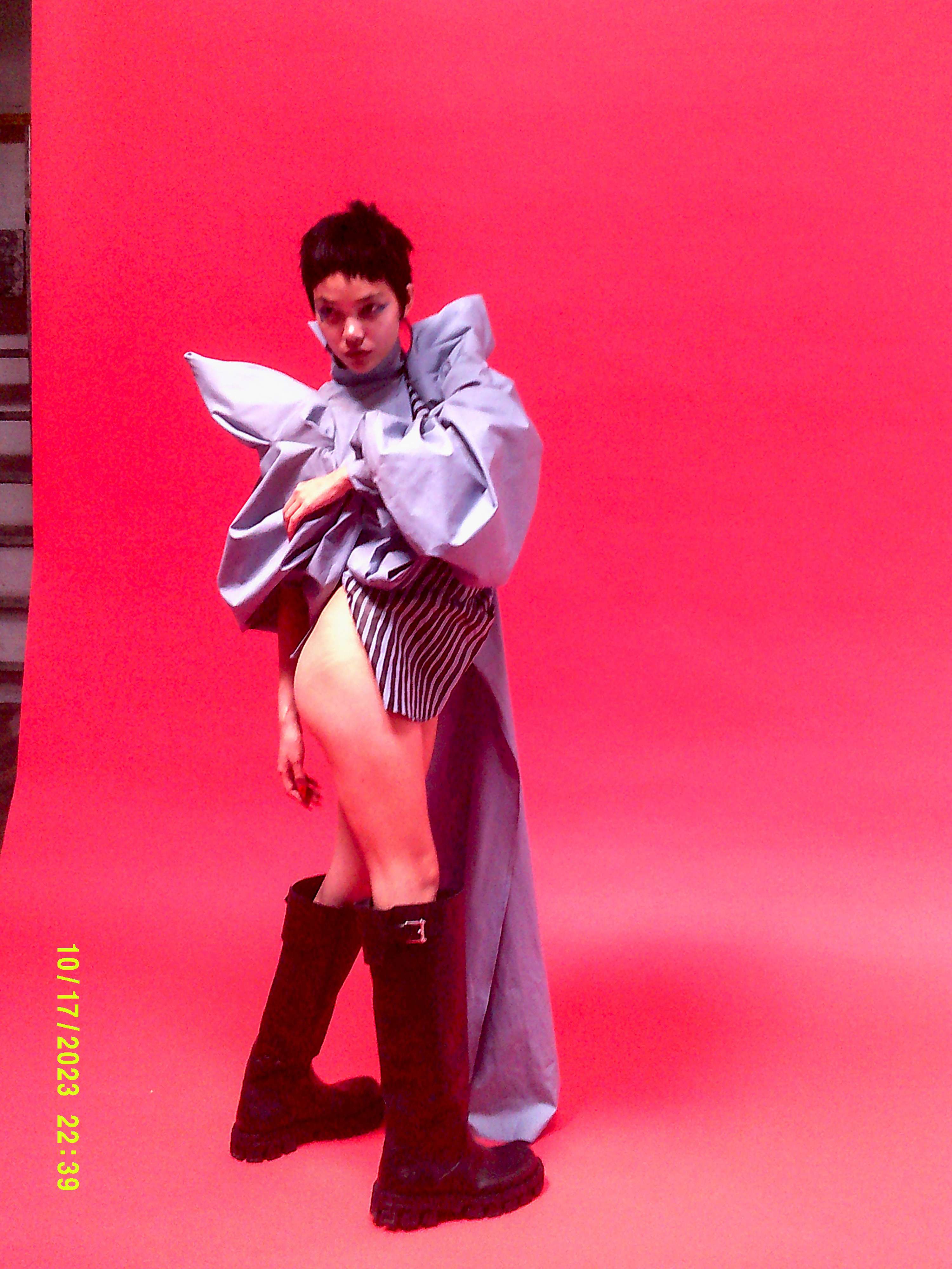 BTS SHOTS FROM EDITORIAL 'PLAYING REALITY' CAP74024 FW 23 ISSUE by Kahli McCredie