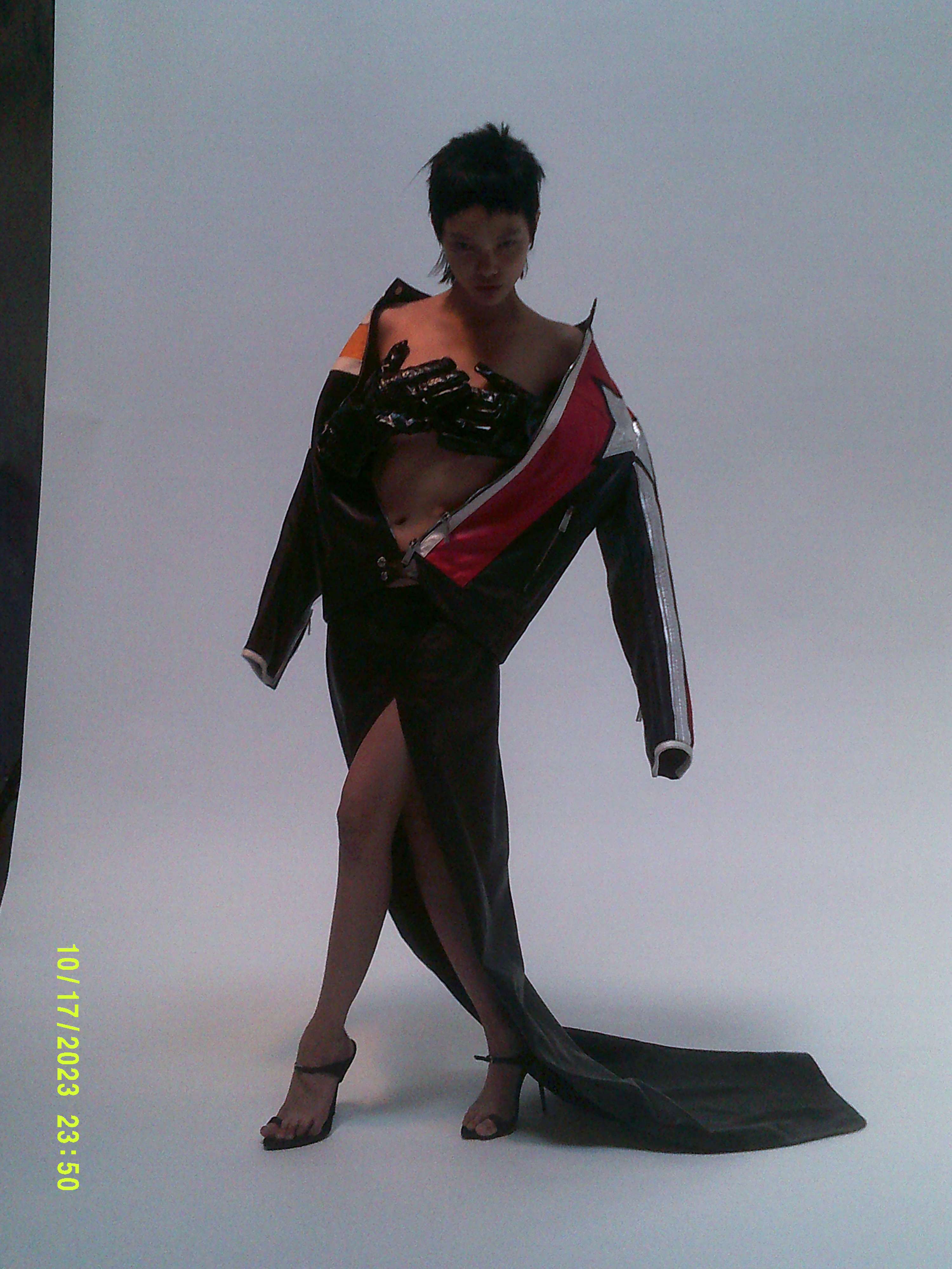 BTS SHOTS FROM EDITORIAL 'PLAYING REALITY' CAP74024 FW 23 ISSUE by Kahli McCredie