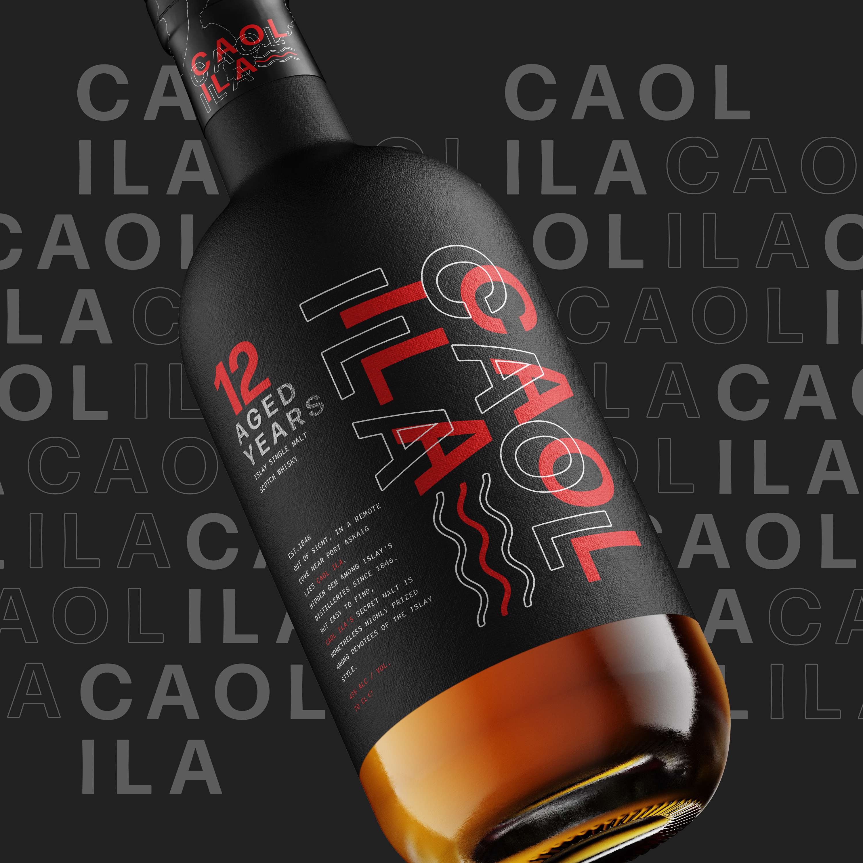 Caol Ila Rebrand and Bottle Concept by Jonathan McMahon