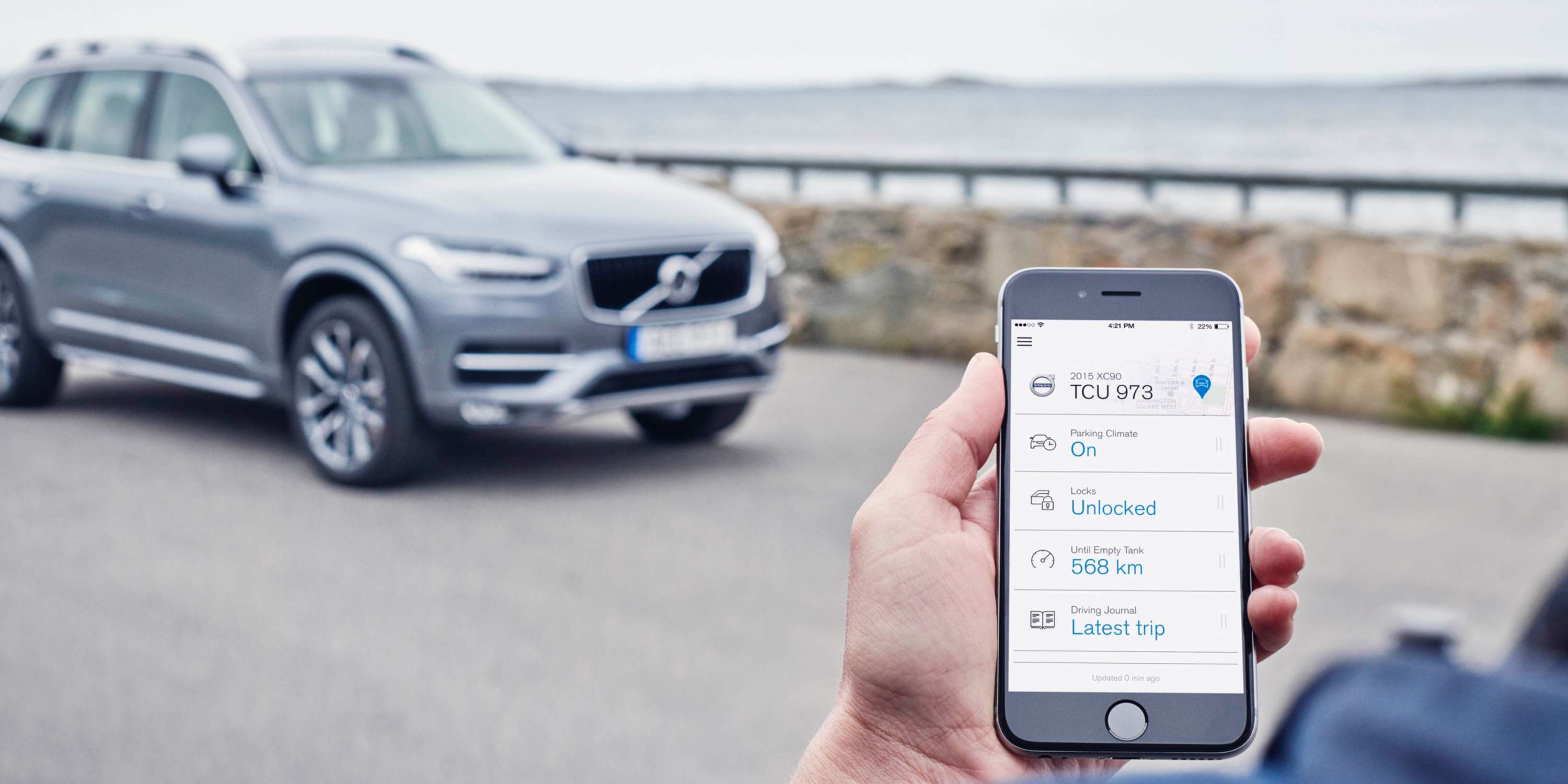 Решение автомобиль. Volvo смартфон.