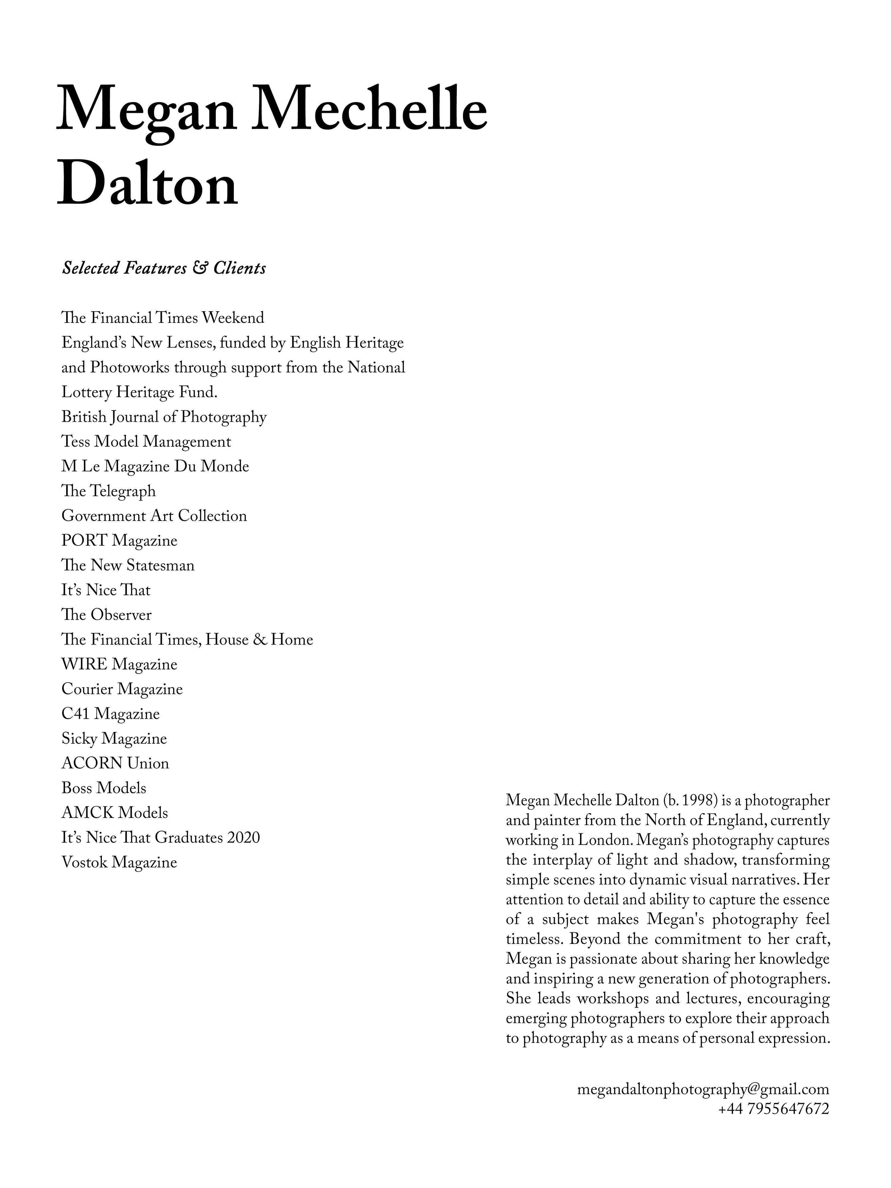 Portfolio, 2024 by Megan Dalton