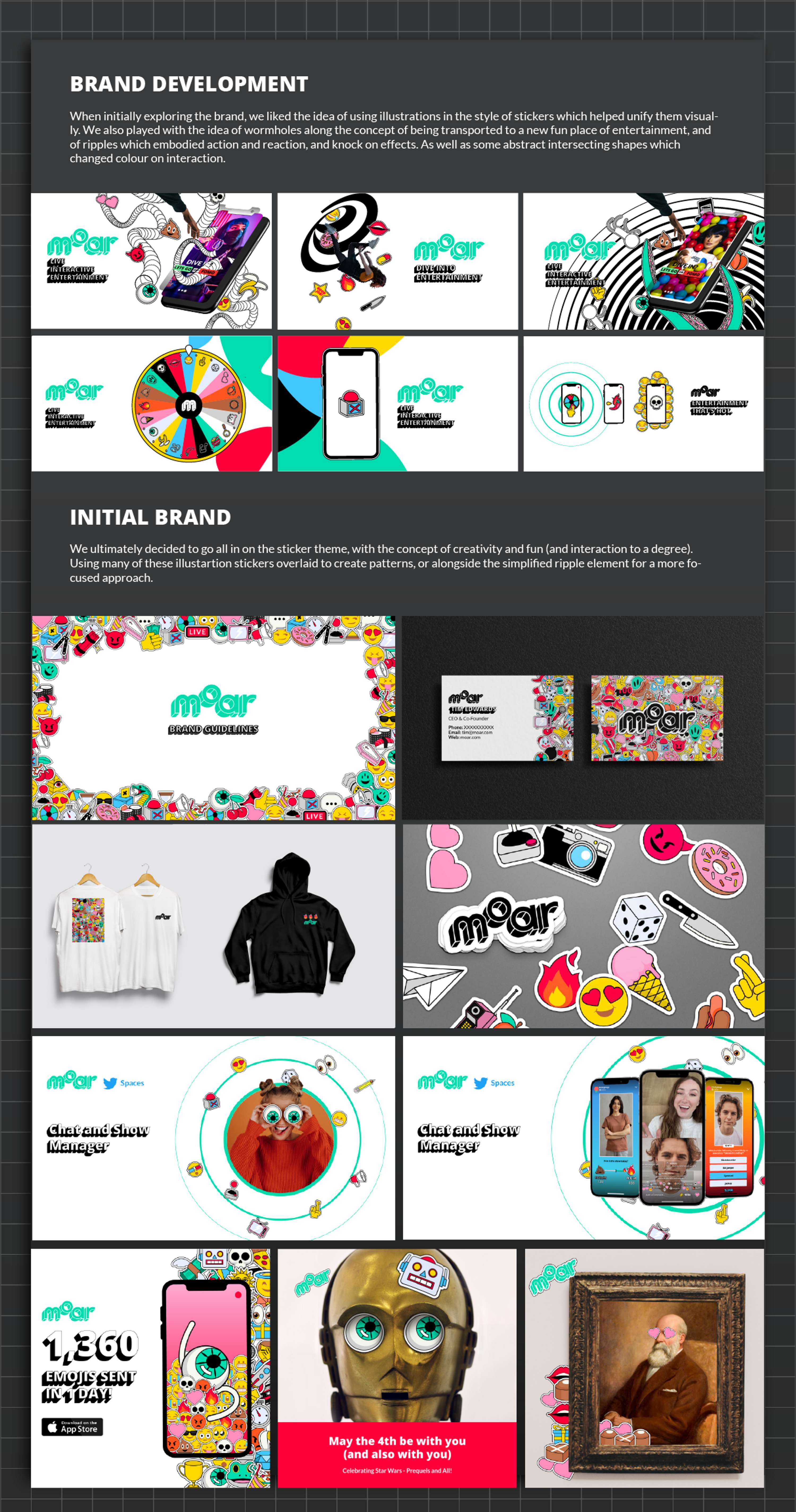 moar - branding and logo design by Ois K