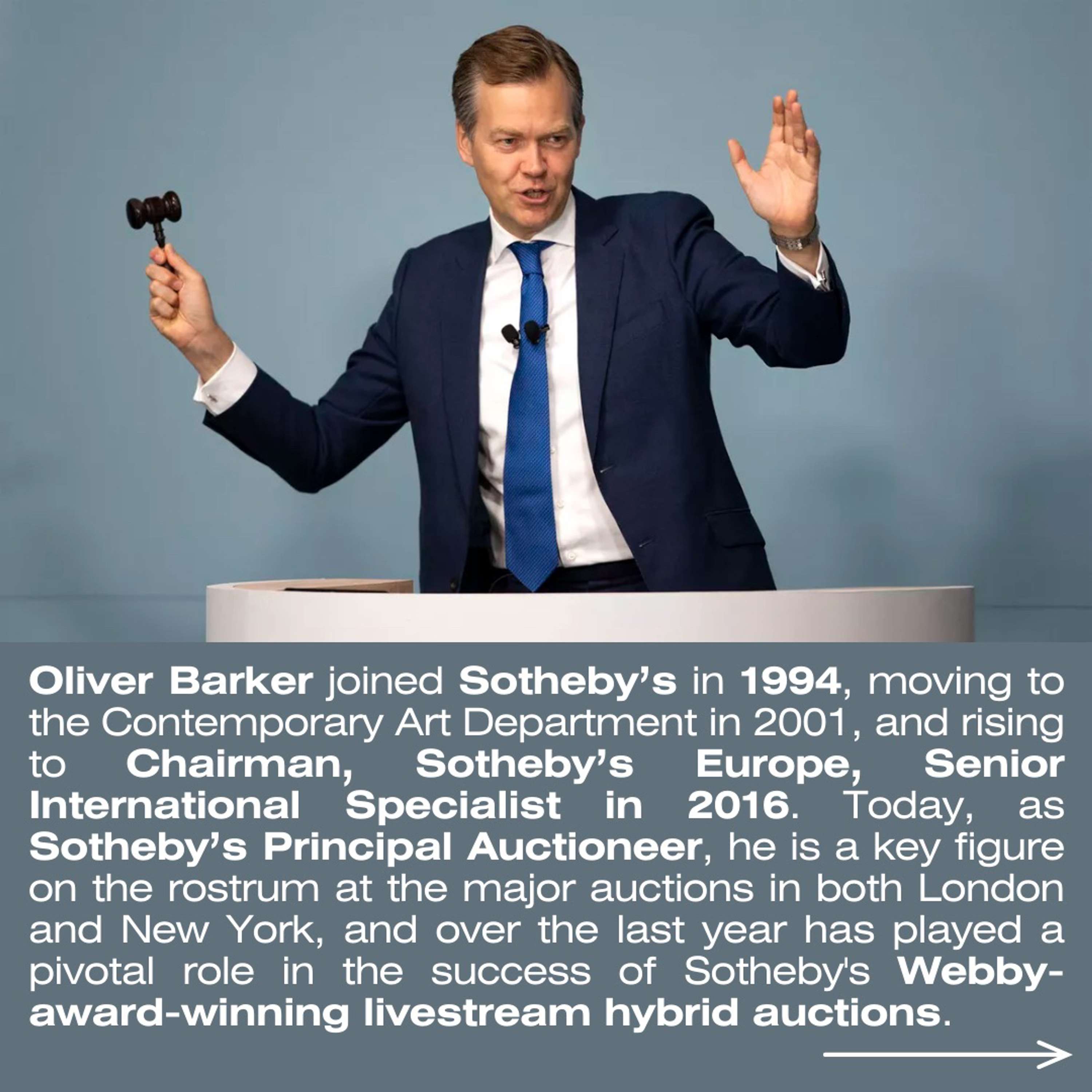 Free Talk with Oliver Barker, Chairman of Sotheby's Europe by Penelope Bianchi