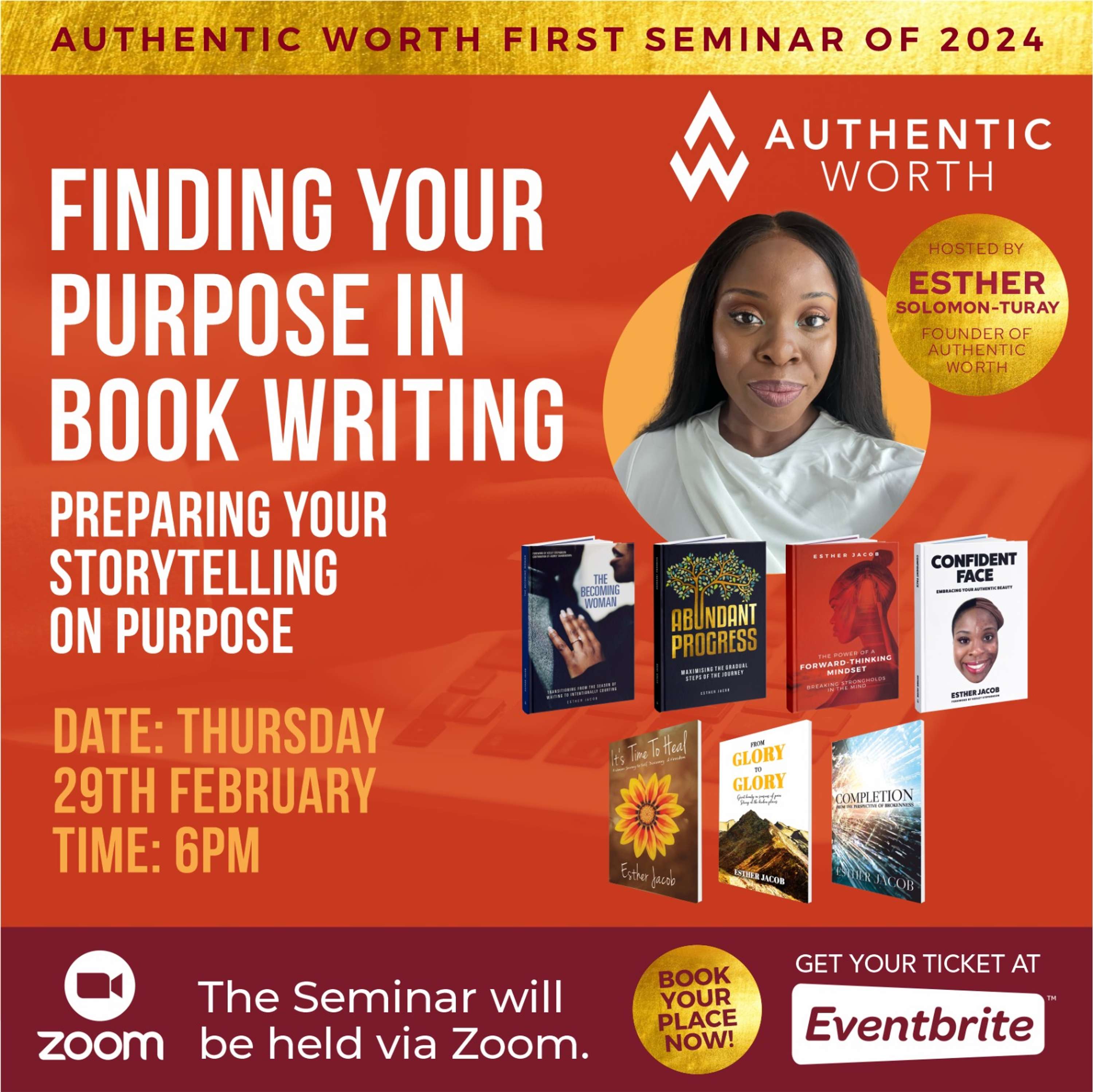Finding your purpose in book writing through storytelling online seminar by Esther Solomon-Turay