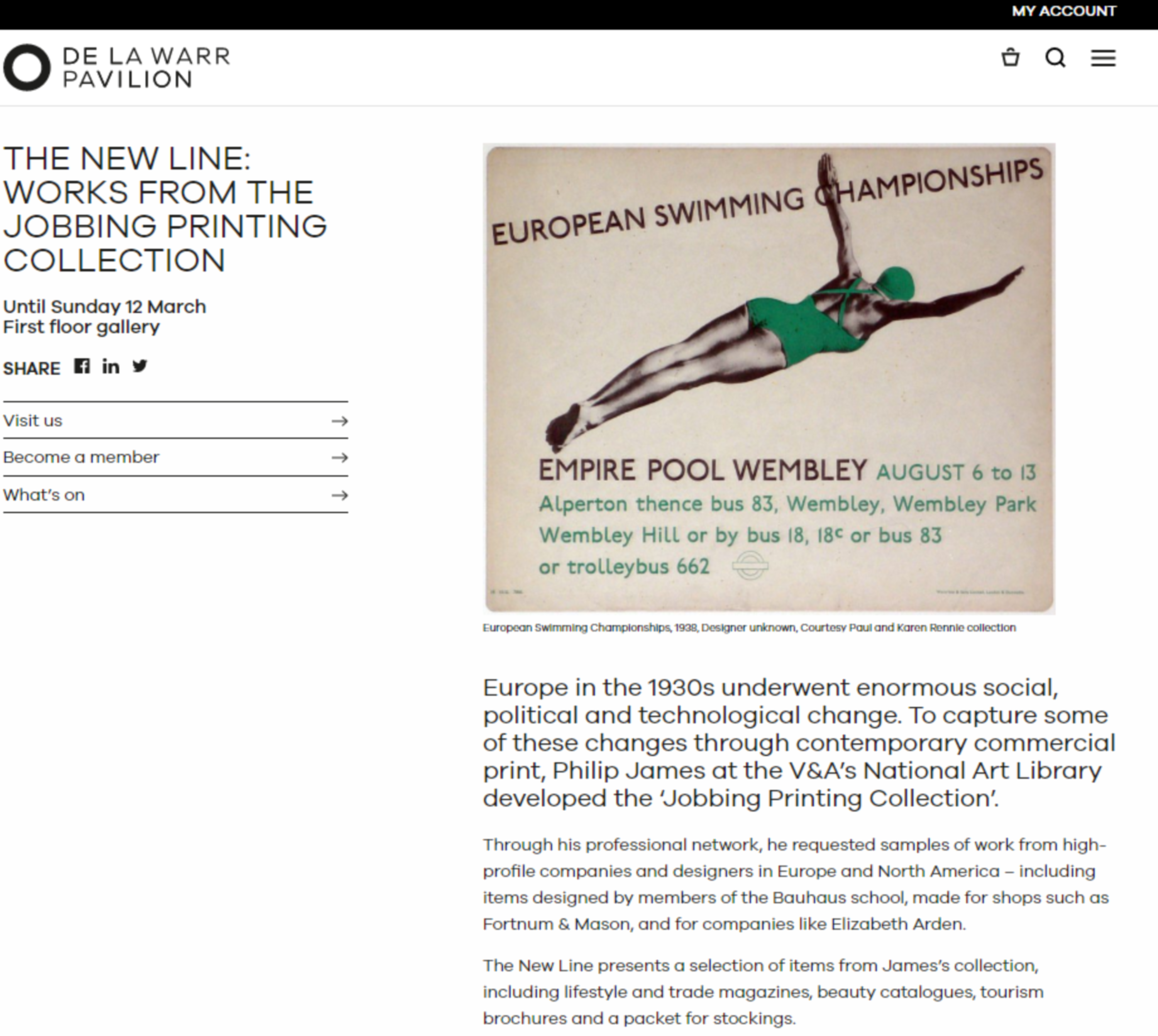 De La Warr Pavilion website by Laura Sayers