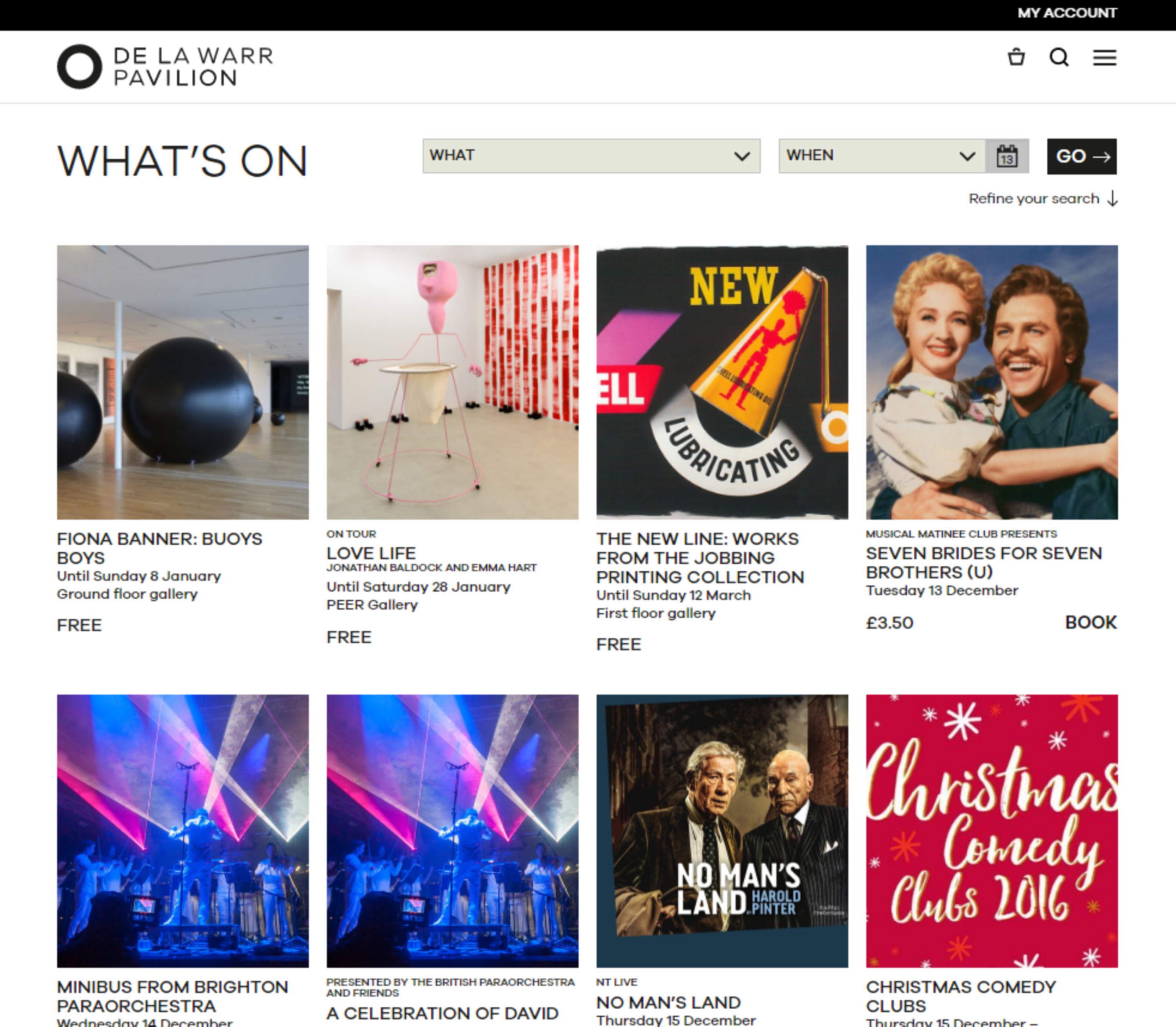De La Warr Pavilion website by Laura Sayers