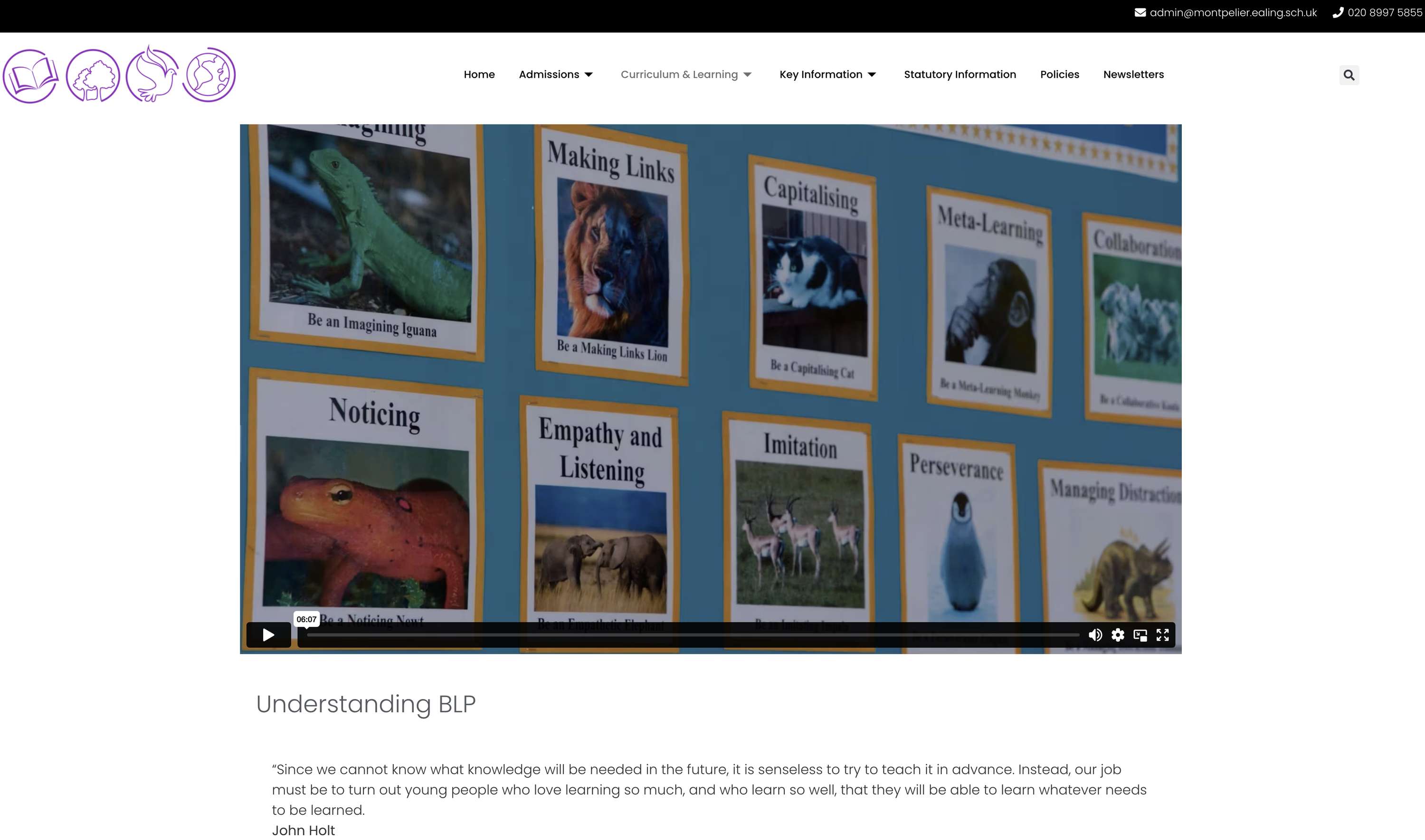 School Website Design by Mark Phillips