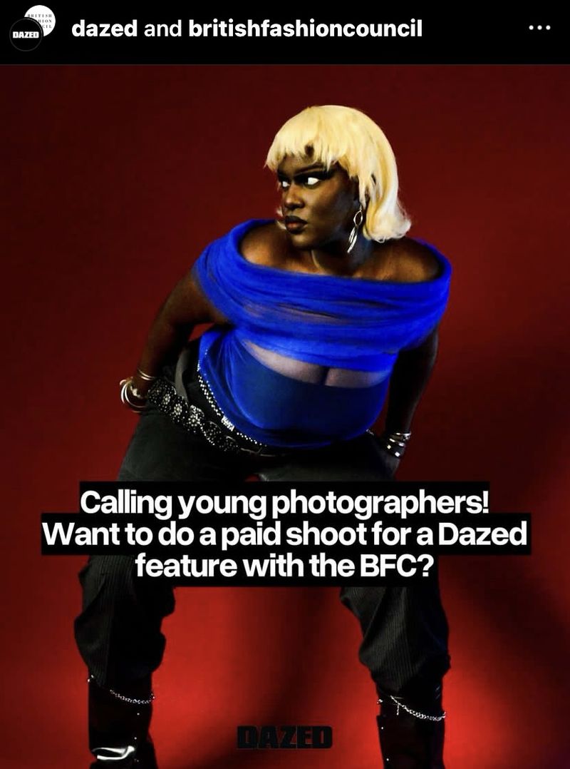 Incredibly cool opportunity with Dazed! by Daisy Sells