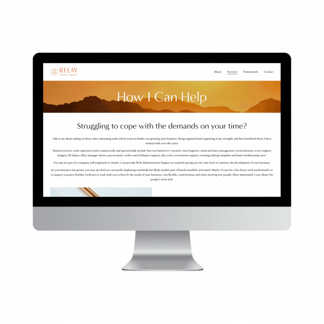 Website Design | RELAY by Saskia Robertson