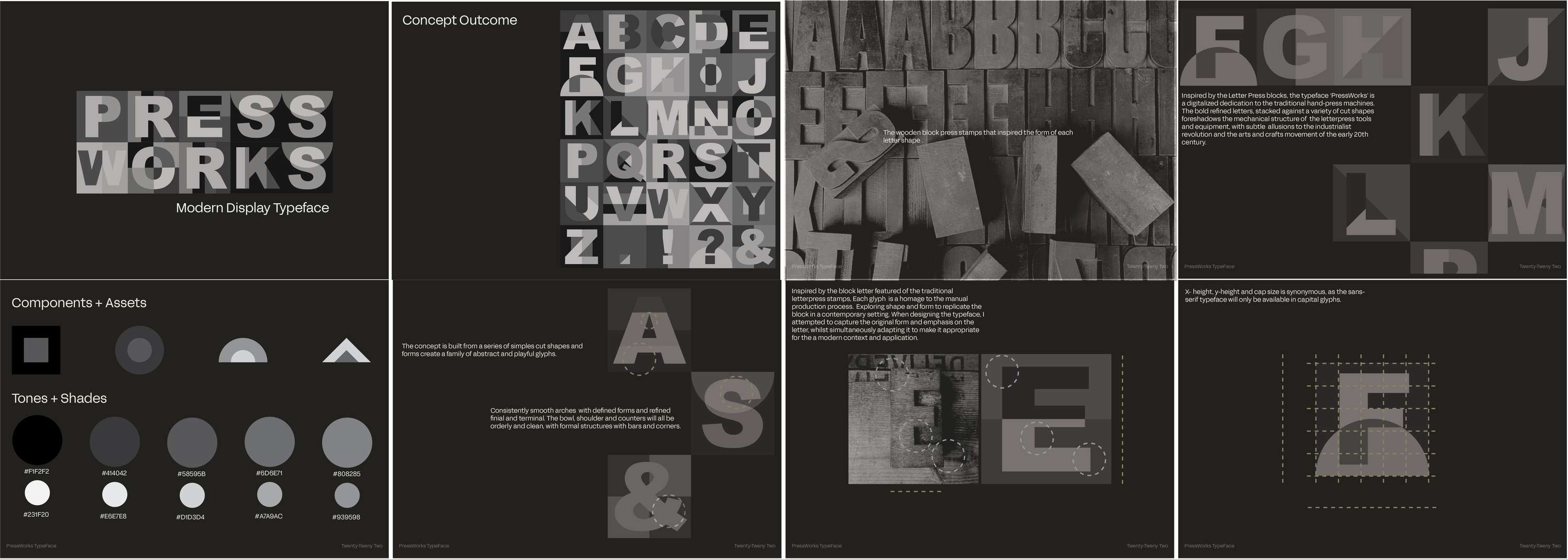 PRESSWORKS Display typeface by Natasha Montemurro