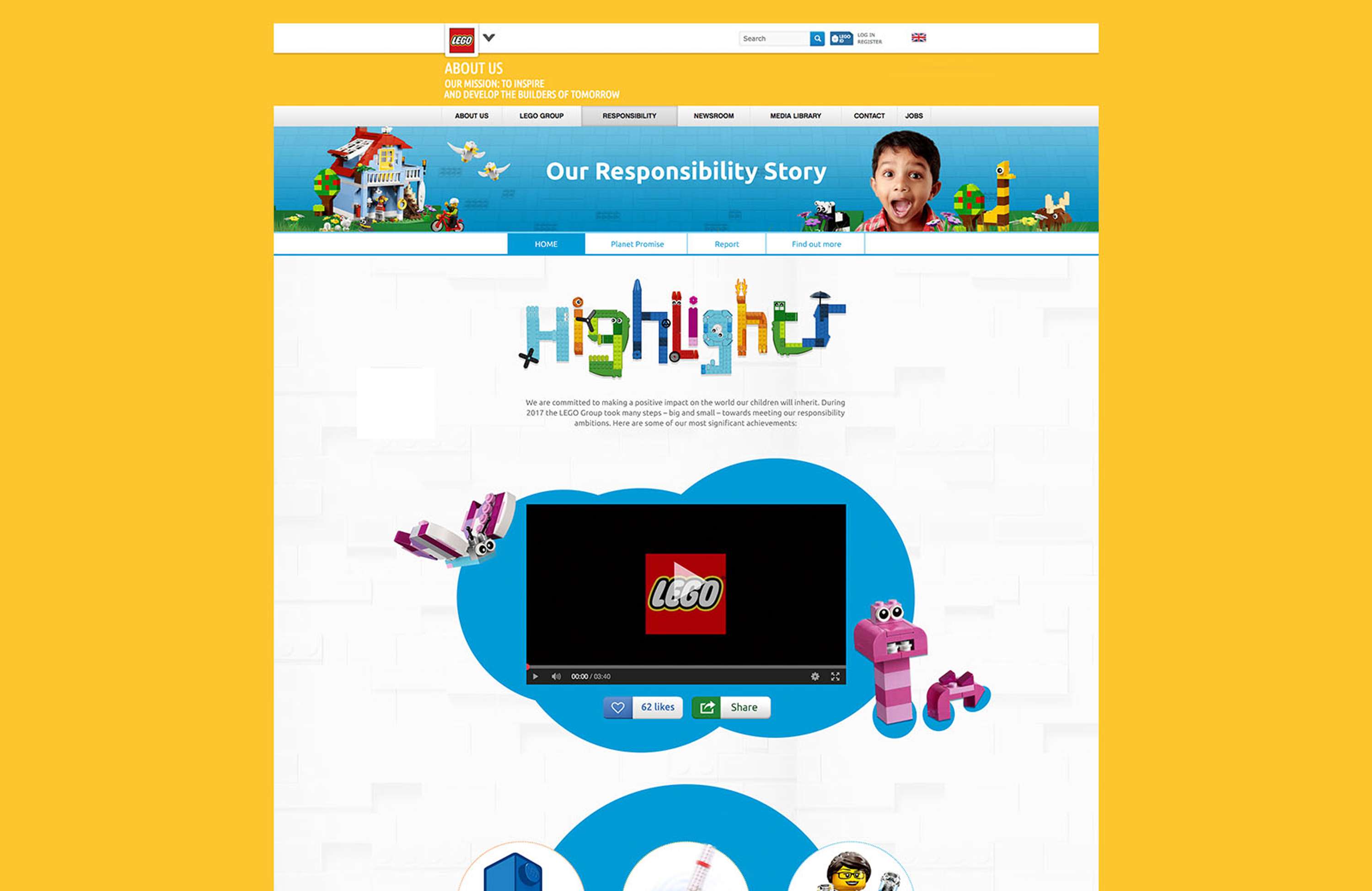 Lego Responsibility report site by Shaun Ramsey