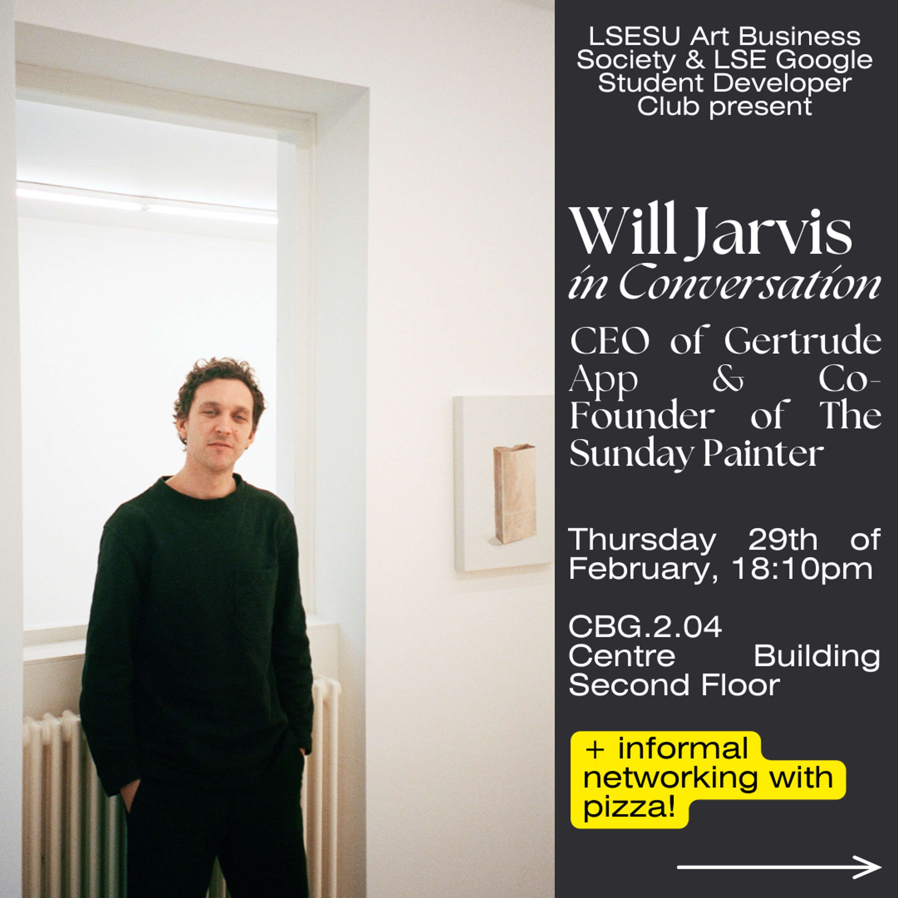 In Conversation with Will Jarvis, free event at the LSE by Penelope Bianchi