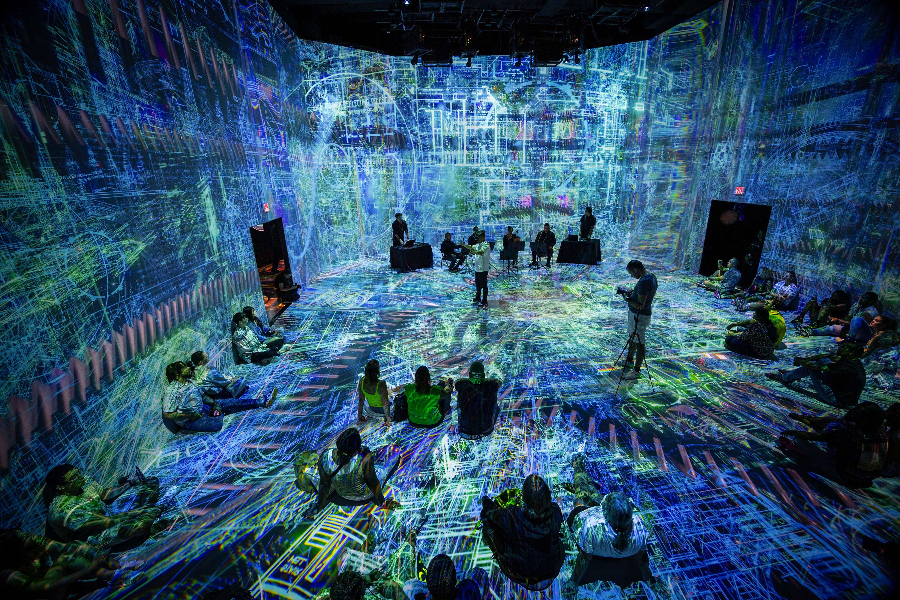 ARTECHOUSE DC | Luminous Resonance Performance with Mehmet Ünal Ensemble by Kerem Demirayak