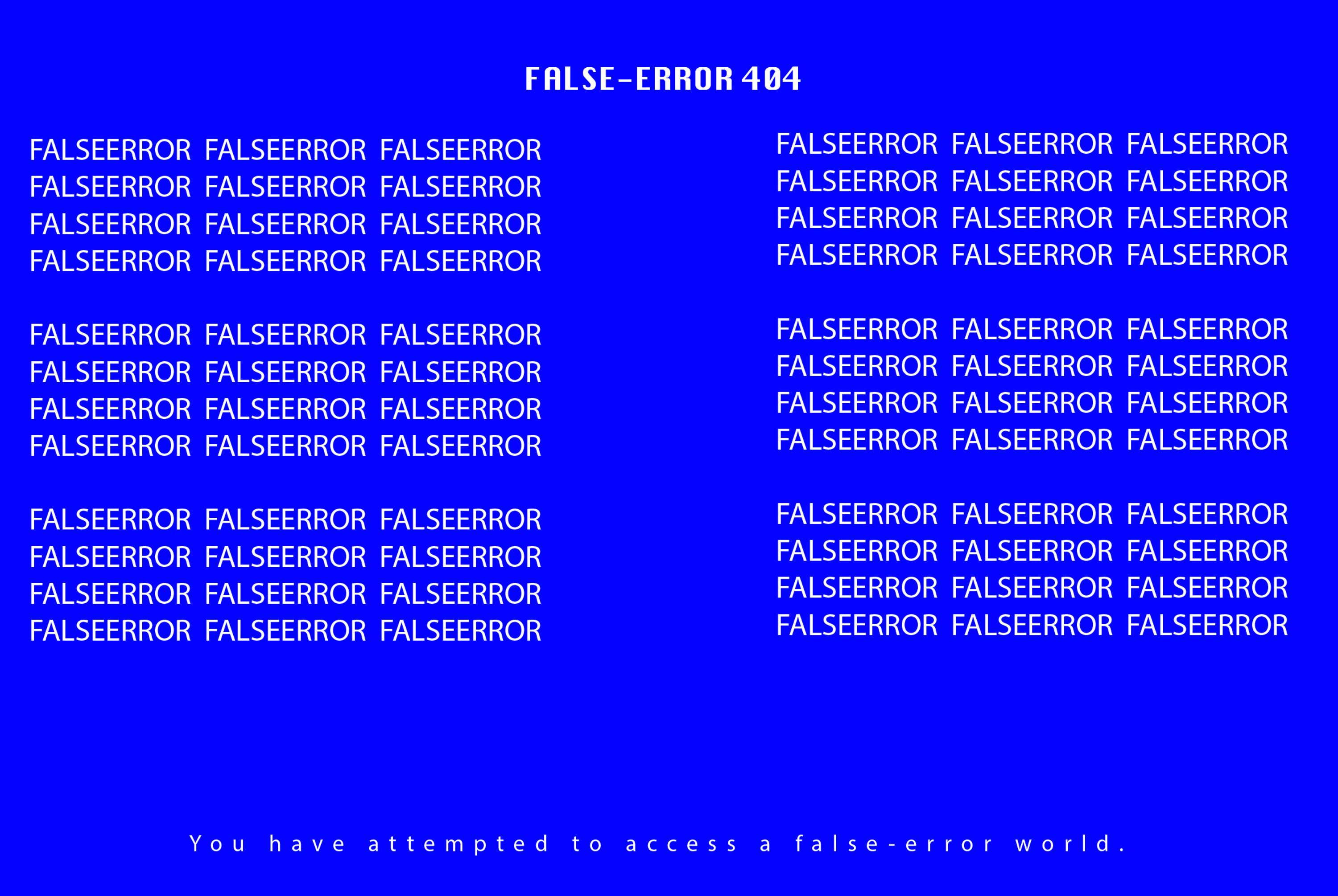 FALSE ERROR by Nelson Tseng