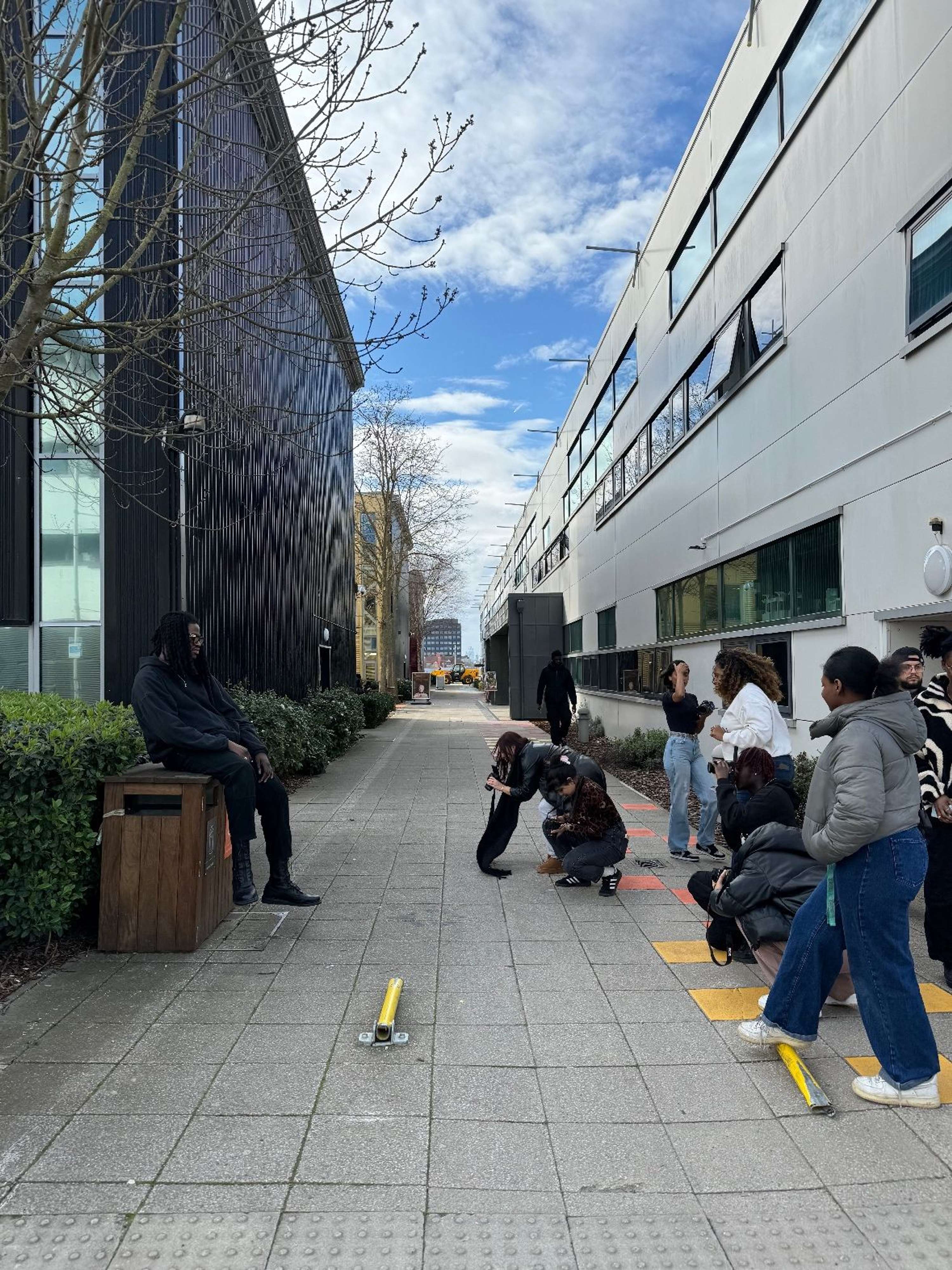 Guest lecturing at the University of East London by Calvin Chinthaka