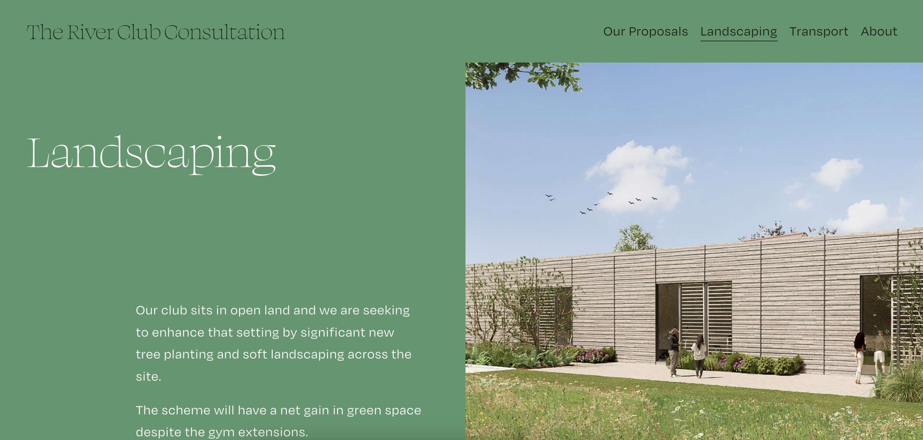 Website Creation - The River Club by Jemima Davis