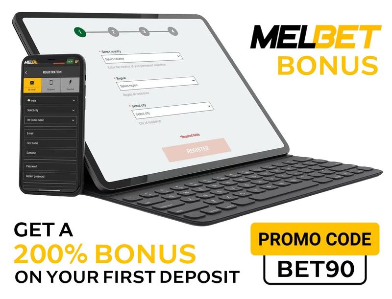 Pantalla de registro de Melbet mostrando el campo para código promocional