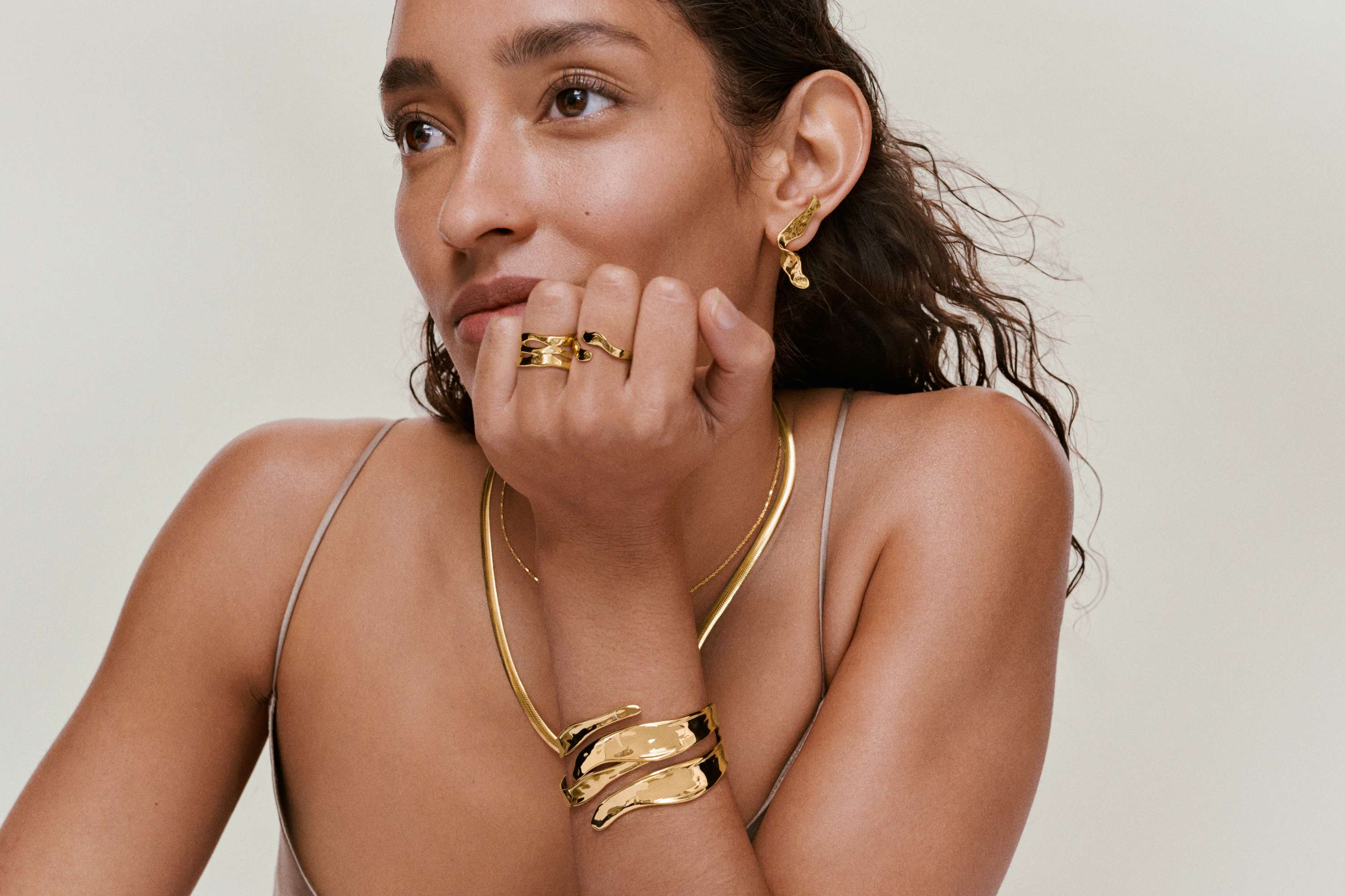 Monica Vinader : The Wave collection 2024Model Shoot by Camille Freemantle