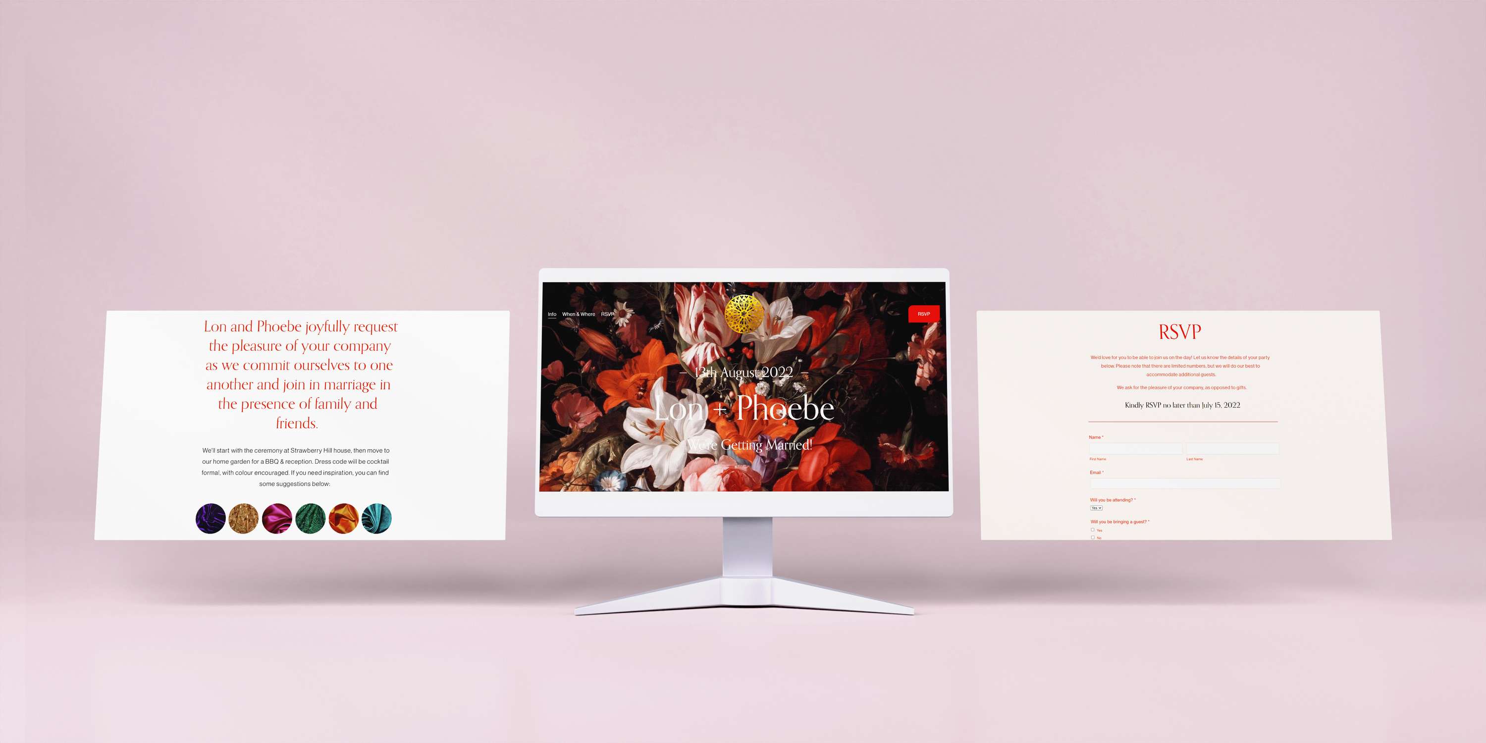 Wedding Website Design & Build by Phoebe Person