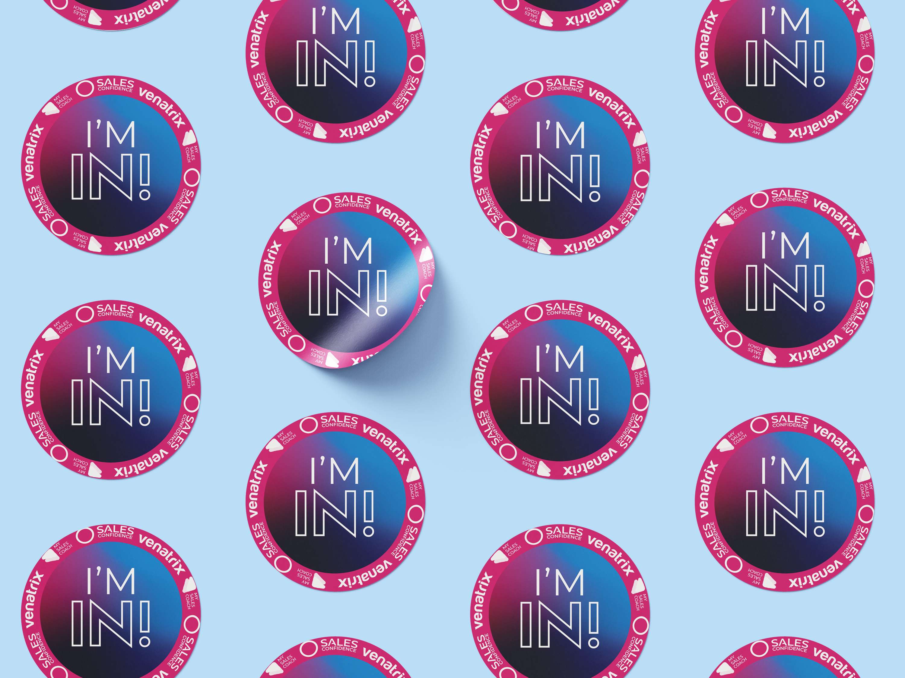Co-Branded Stickers (B2B SaaS) | Print Design by Phoebe Person
