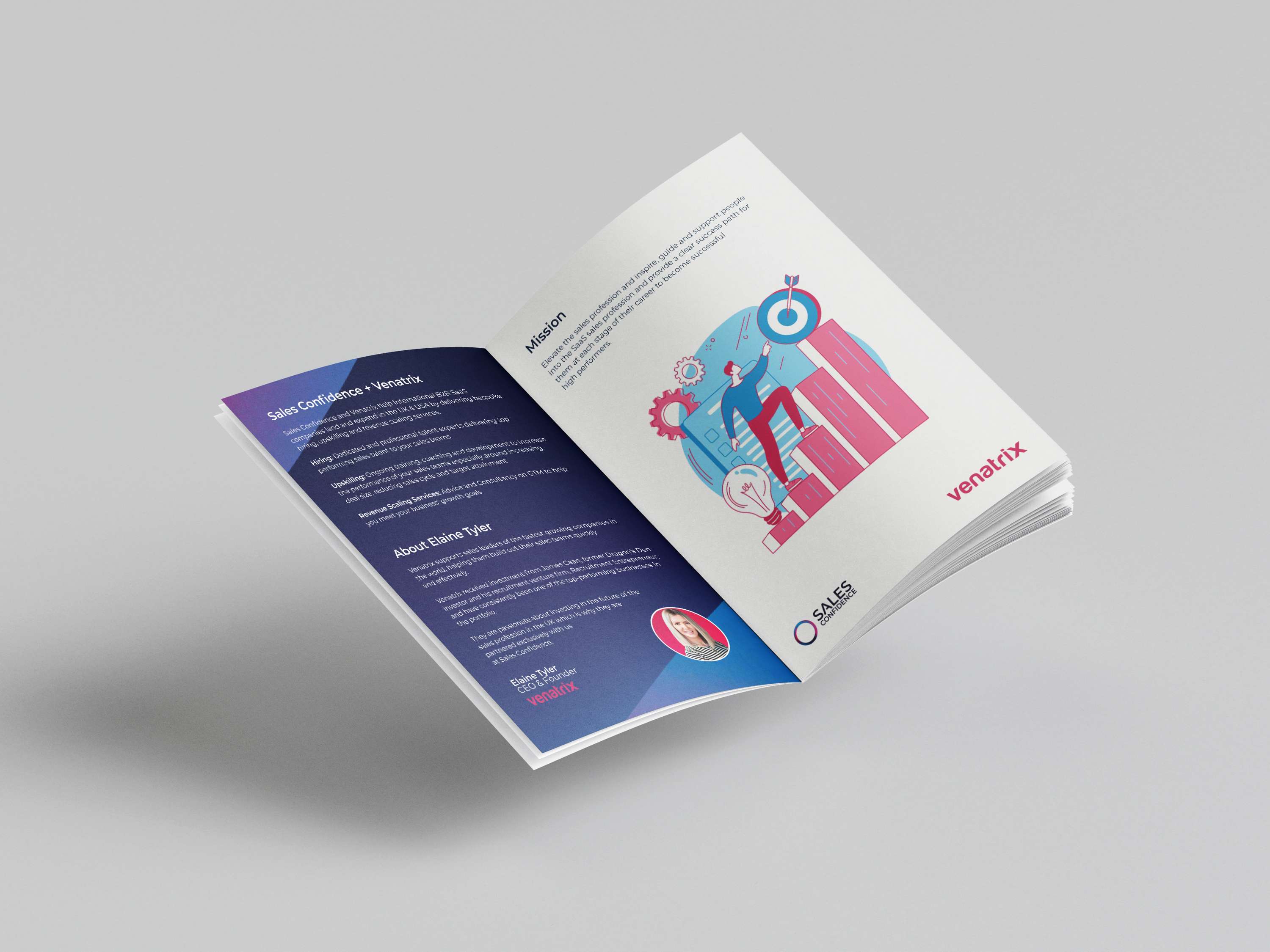 Marketing Brochure (B2B SaaS Client) | Print Design by Phoebe Person