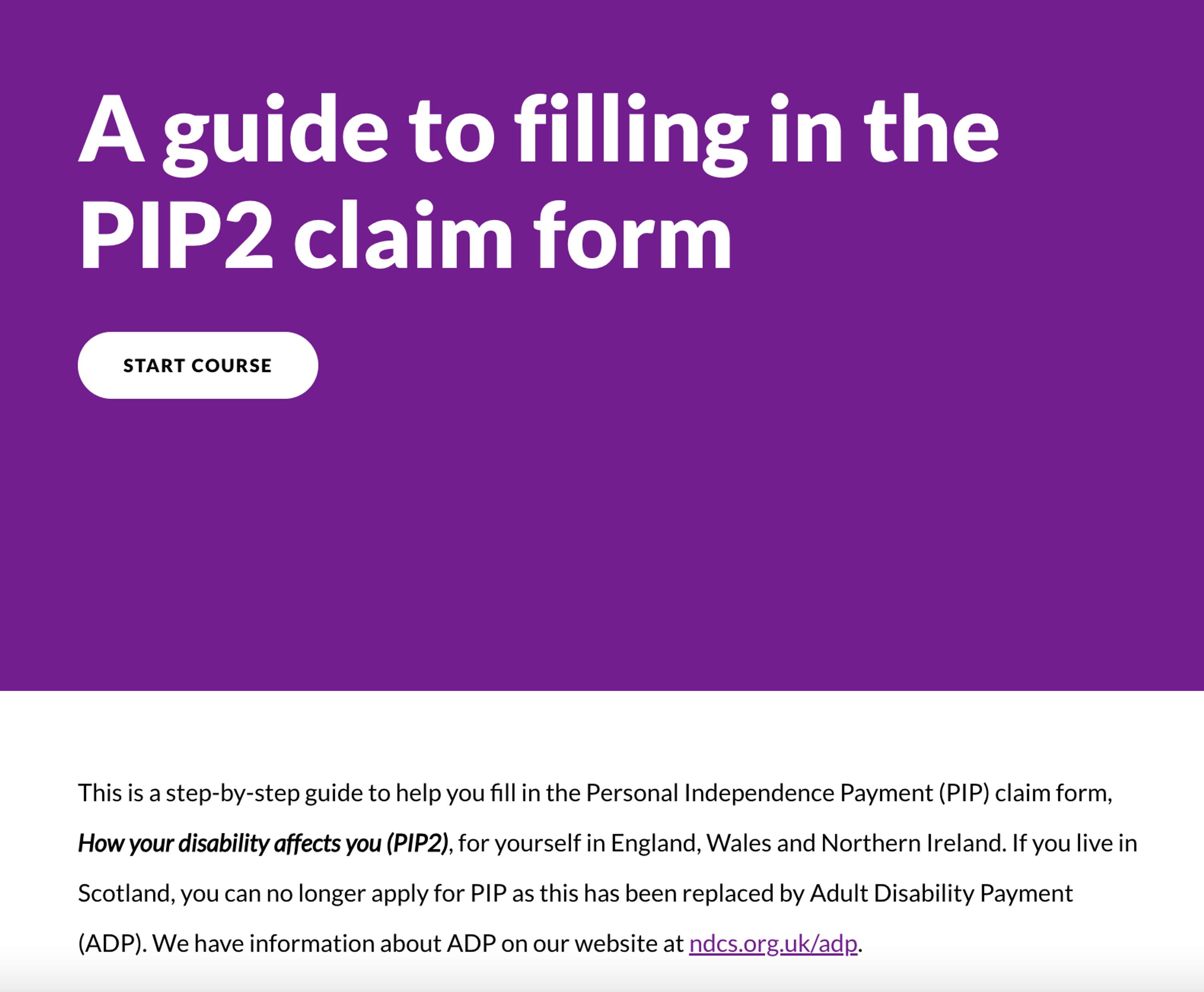 A guide to filling in the PIP2 claim form by Caity Dalby