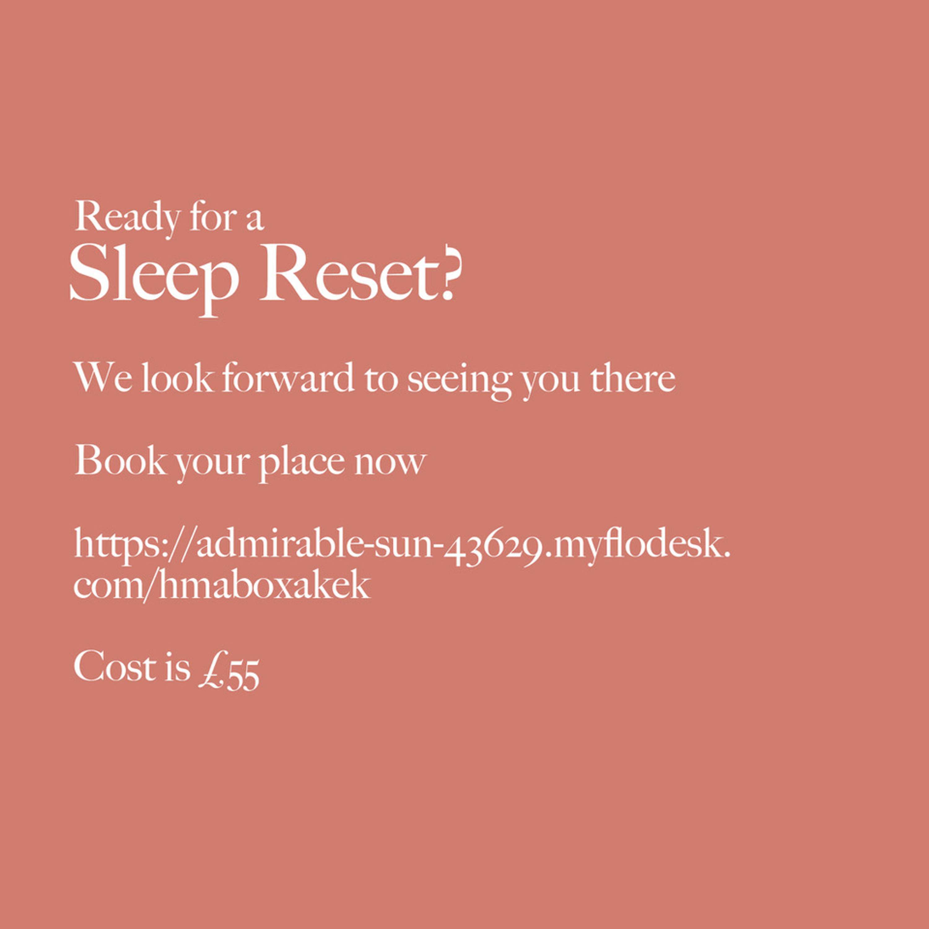 The Sleep Reset. by Kanan Thakerar