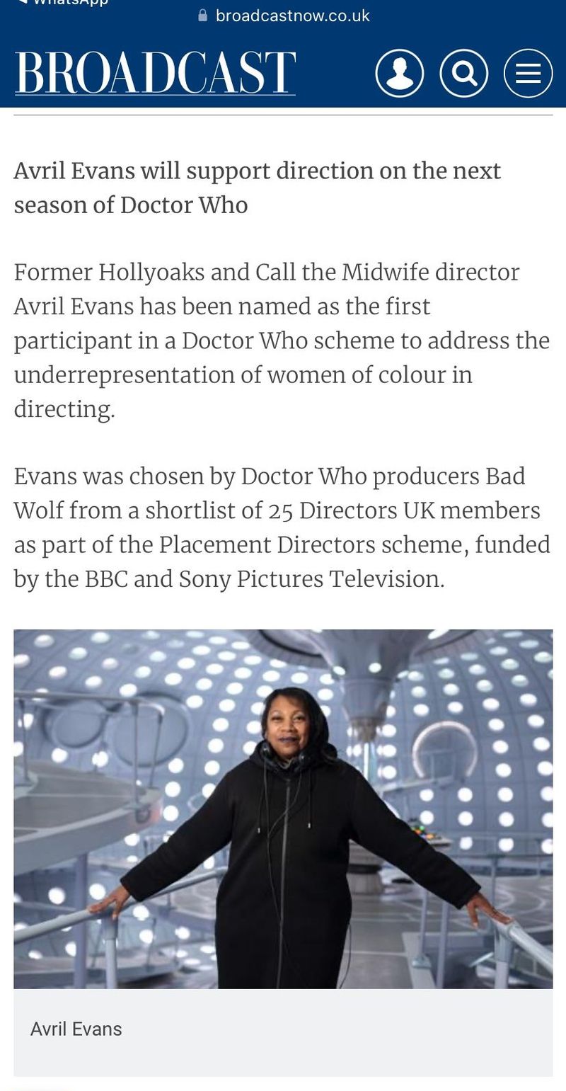 Doctor Who Placement Scheme by Avril Evans