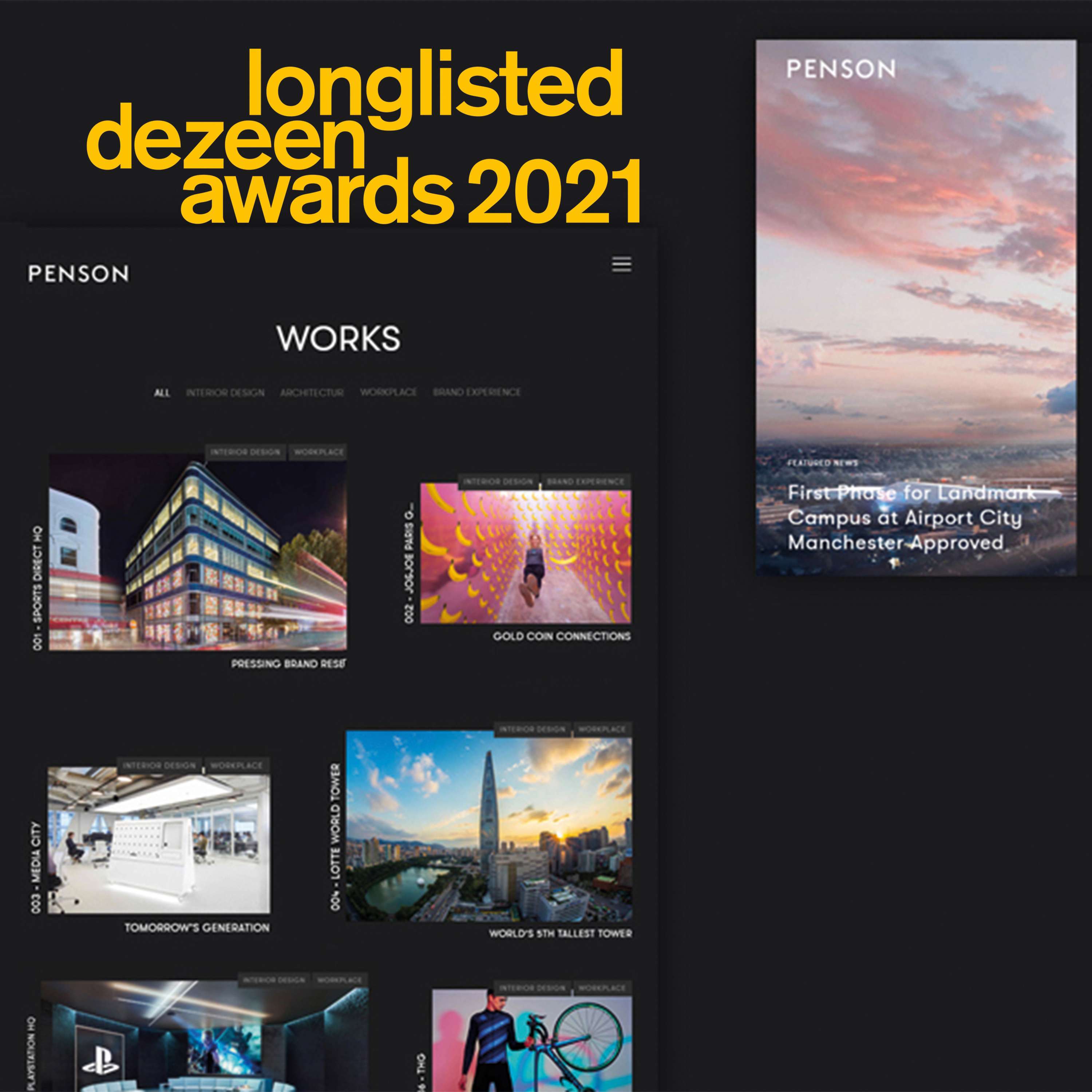 PENSON Studio new website 2021 by Sarah Bean