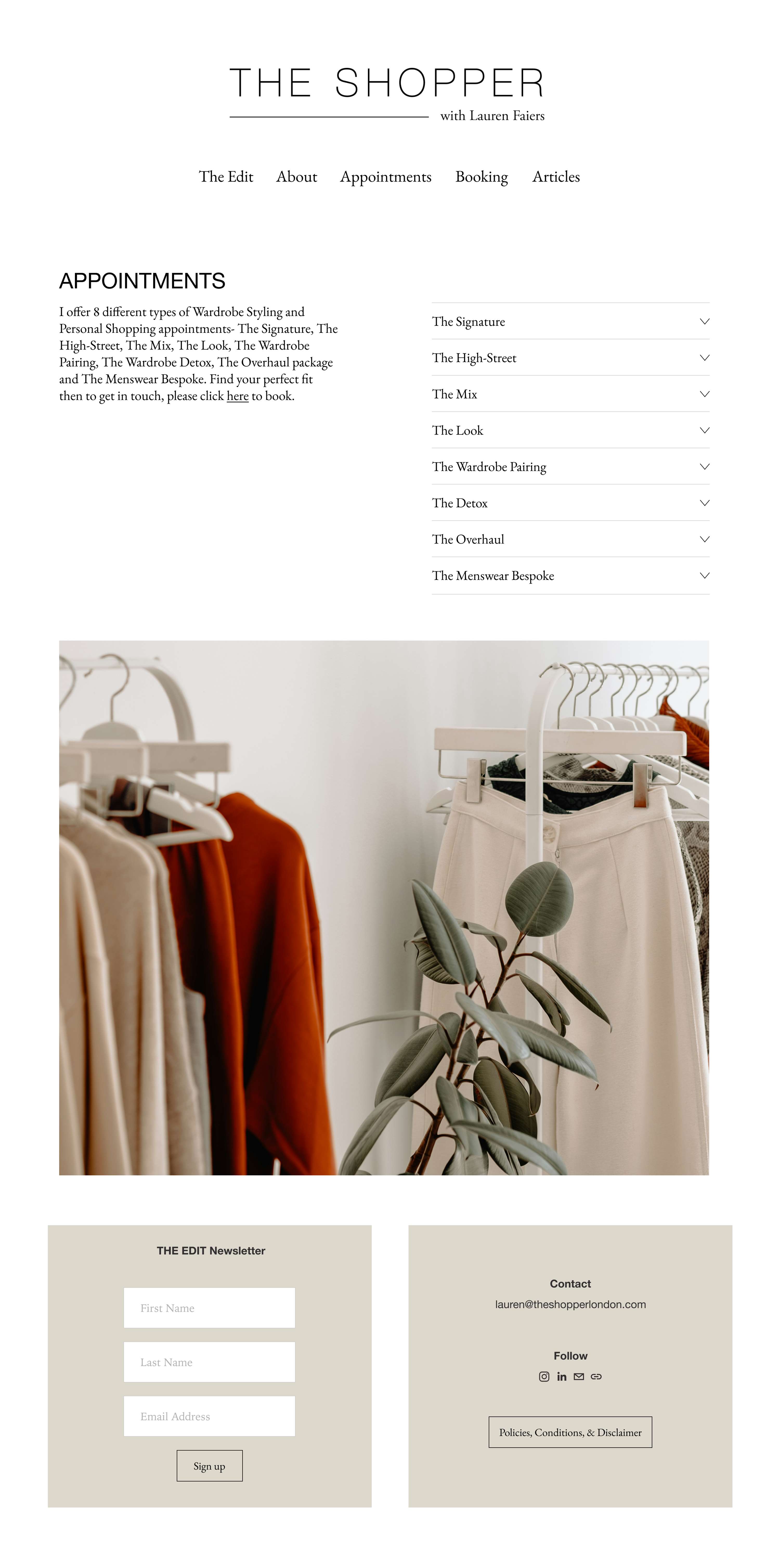 Website Re-Design - The Shopper by Jemima Davis