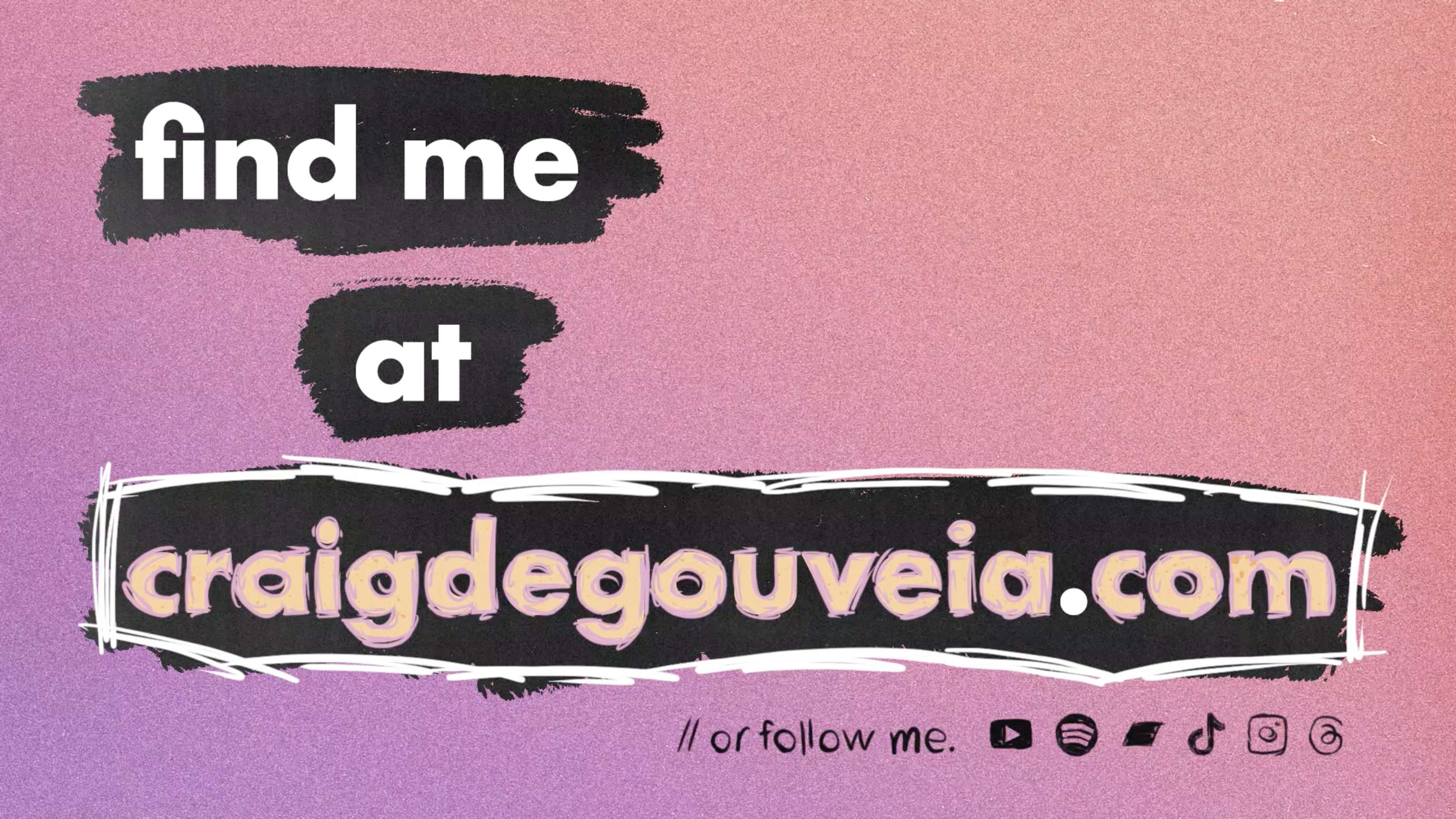 hi. my name is craig. by craig de gouveia