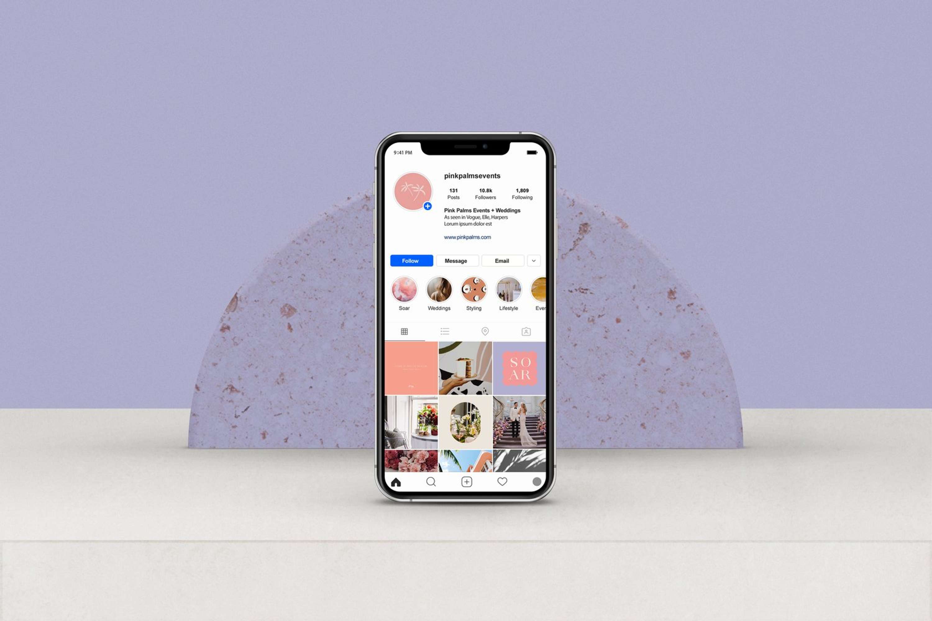 Pink Palms by Soley Creative Limited