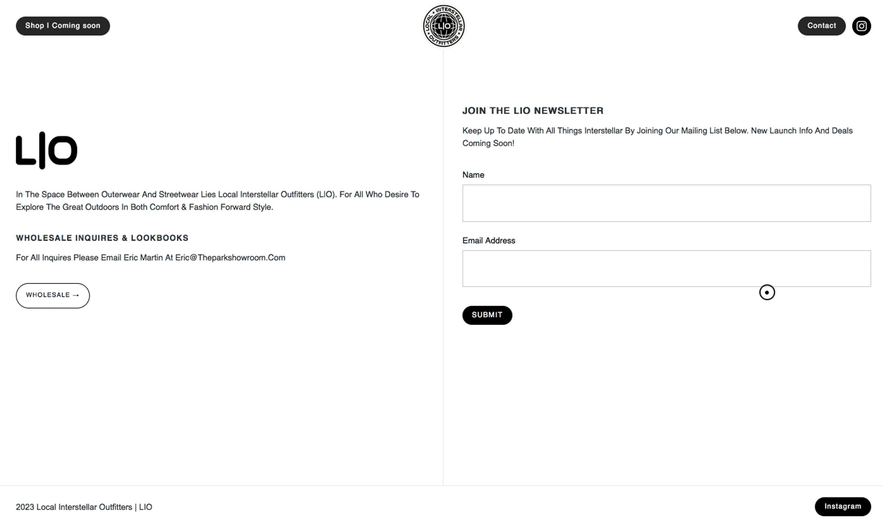 Website launch for LIO | Local Intersteller Outfitters by Jonathan Barnes