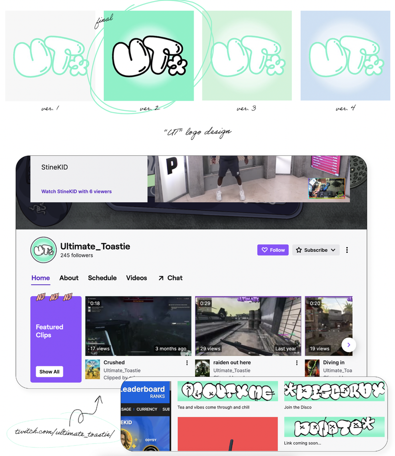 Twitch Logo Design Commission (2023) by Kia Alicia Khan