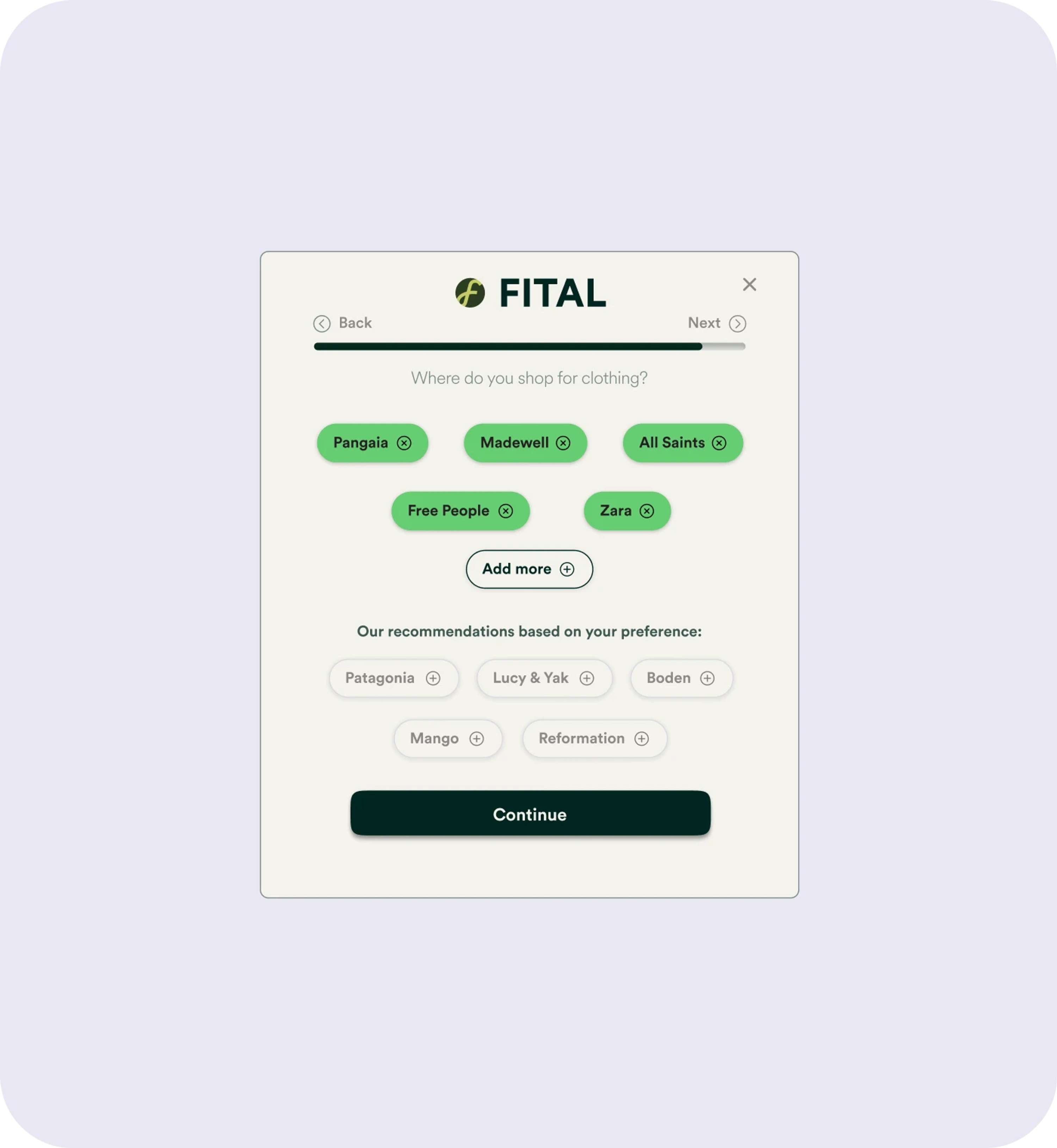UI Chrome - Fital by Shanice Abbey