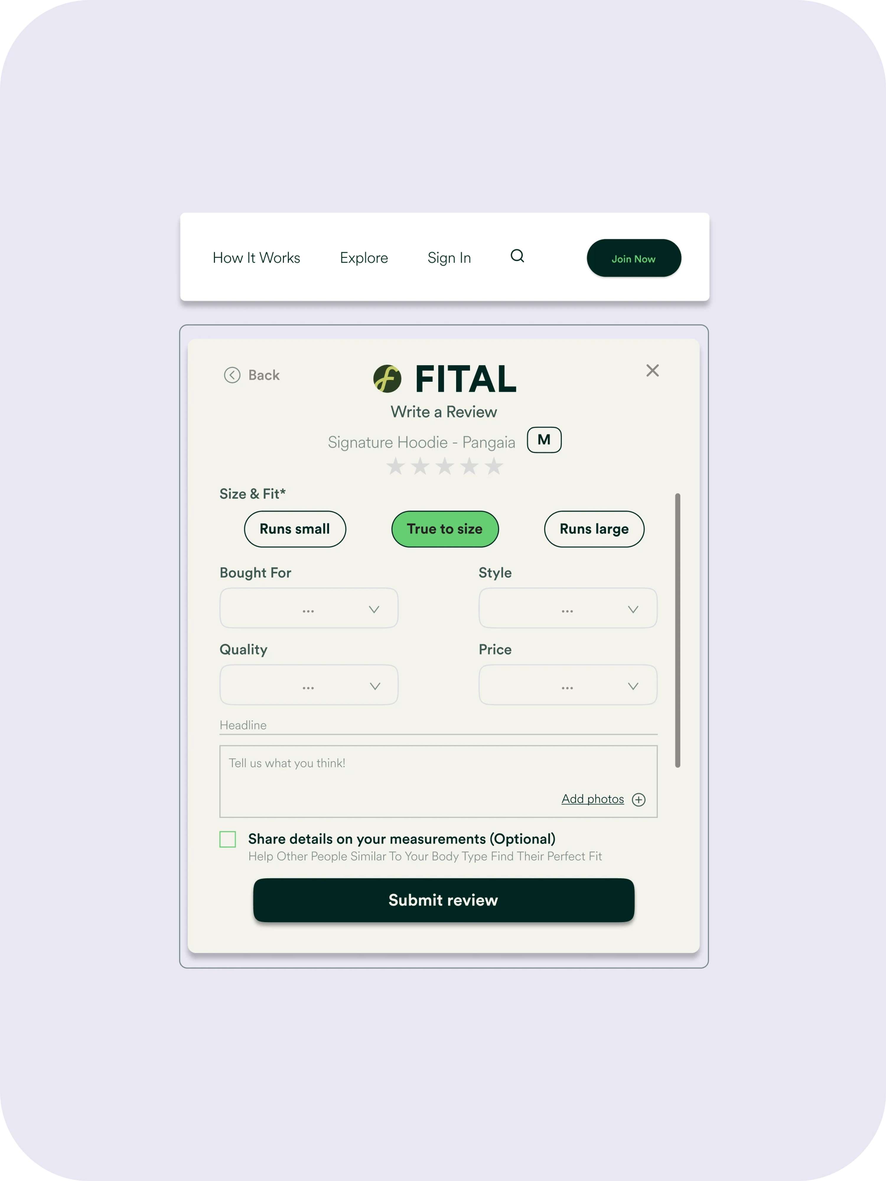 UI Chrome - Fital by Shanice Abbey